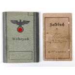 Wehrpass 1943 mit Soldbuch 1. WK