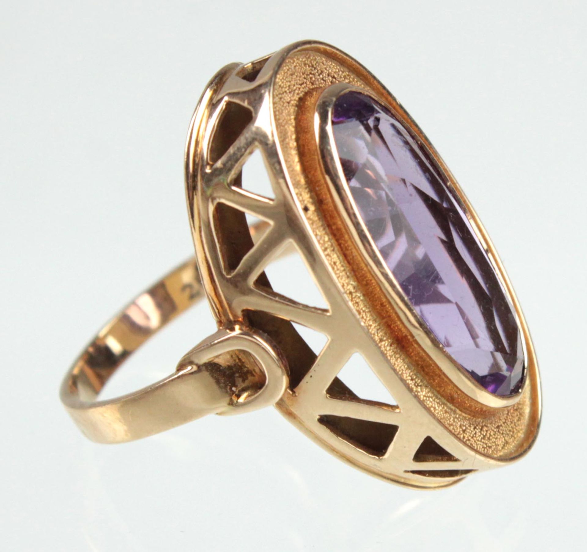 Amethyst Ring - GG 585 - Bild 2 aus 2