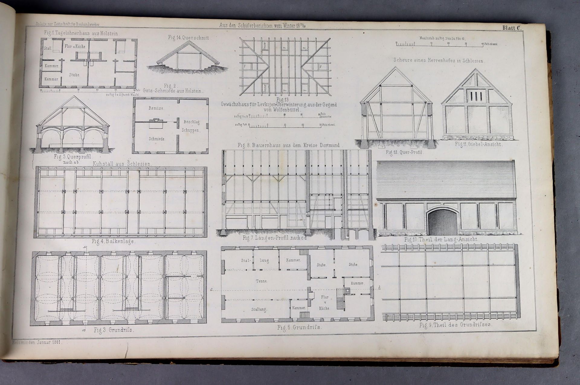 Anlageband zur Zeitschrift für Bauhandwerker 1859/60