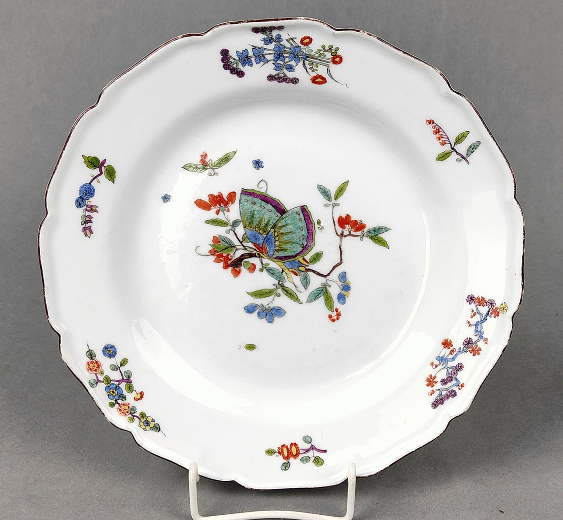 Meissen Höfischer Schmetterlingsteller 1735/38