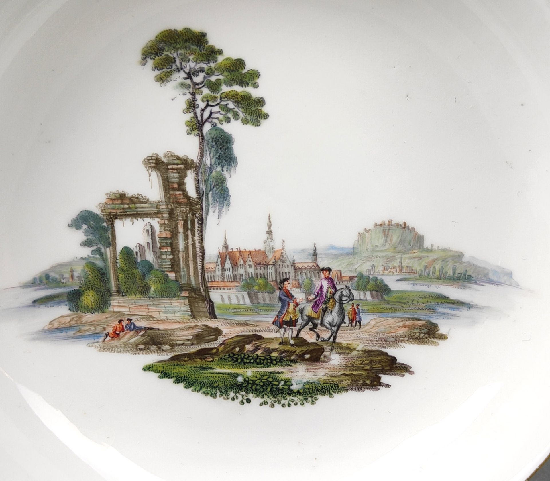 Meissen Gedeck Lupenmalerei um 1740/45 - Image 4 of 5