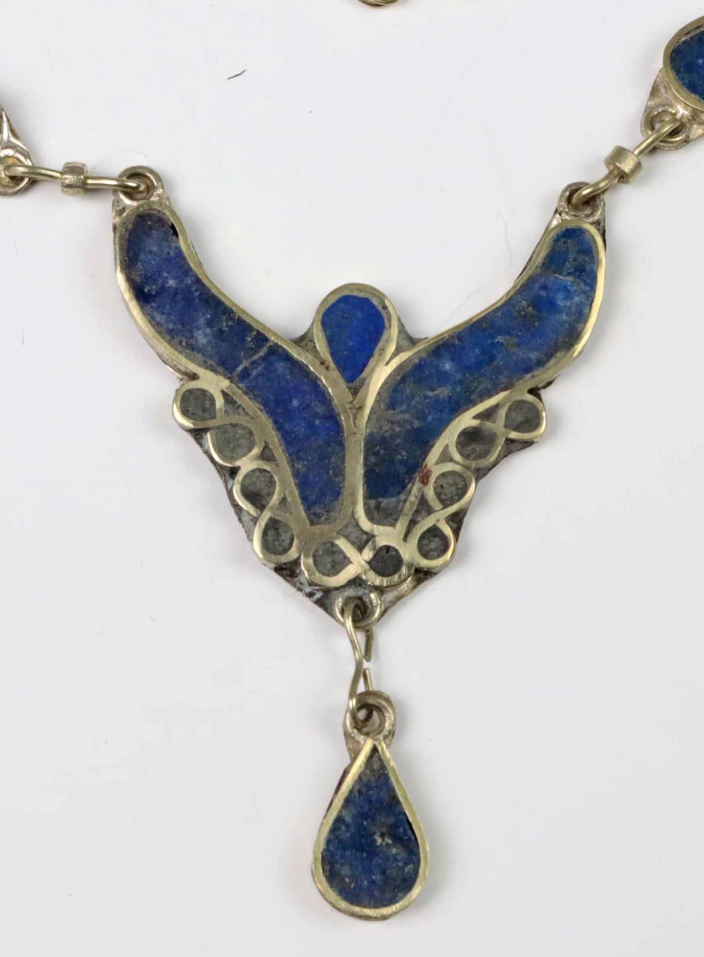 Lapislazuli Ethno-Collier - Bild 2 aus 2