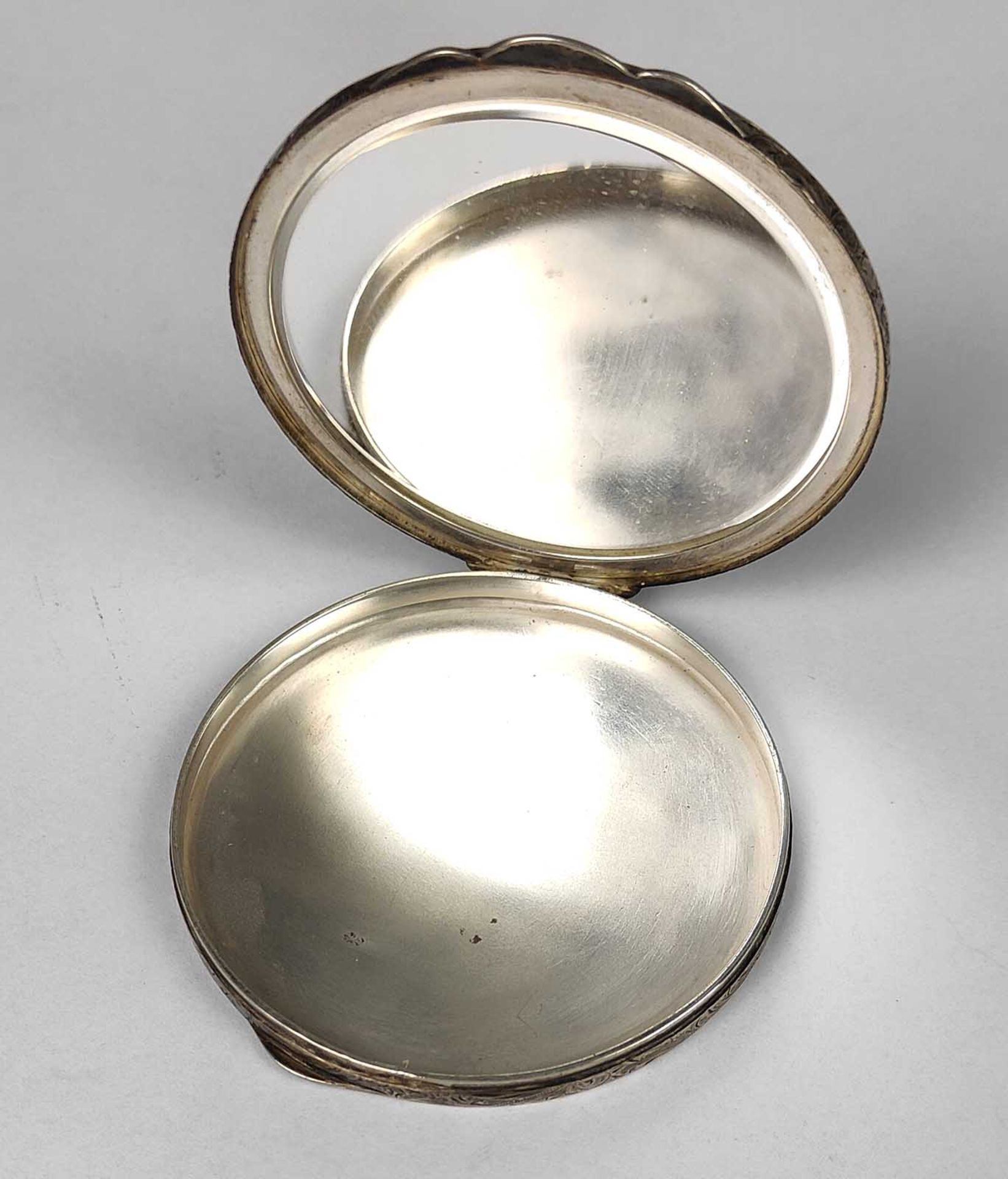antike Puderdose Silber - Bild 2 aus 2