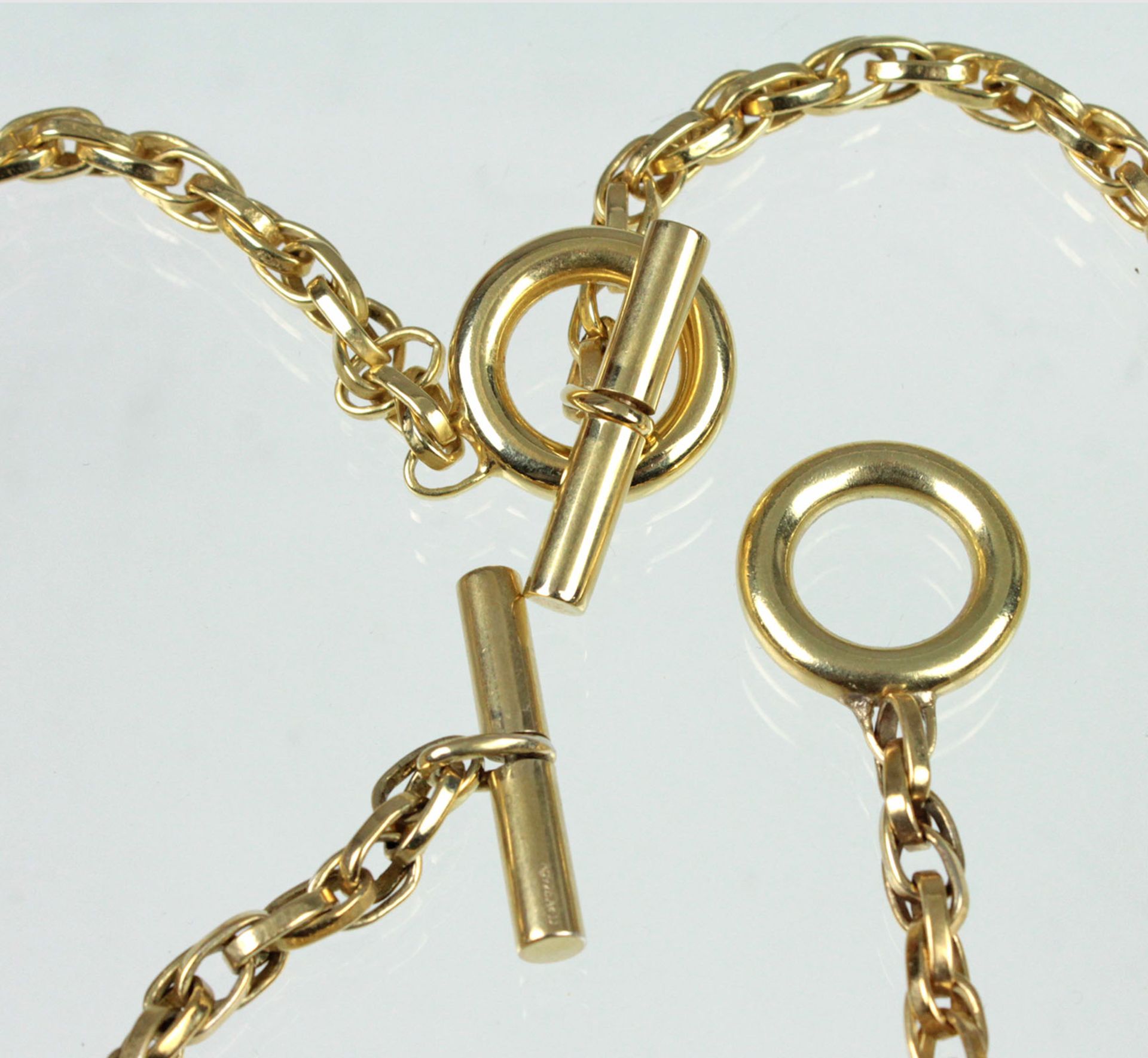 vergoldetes Silber Collier und Armband - Bild 3 aus 3