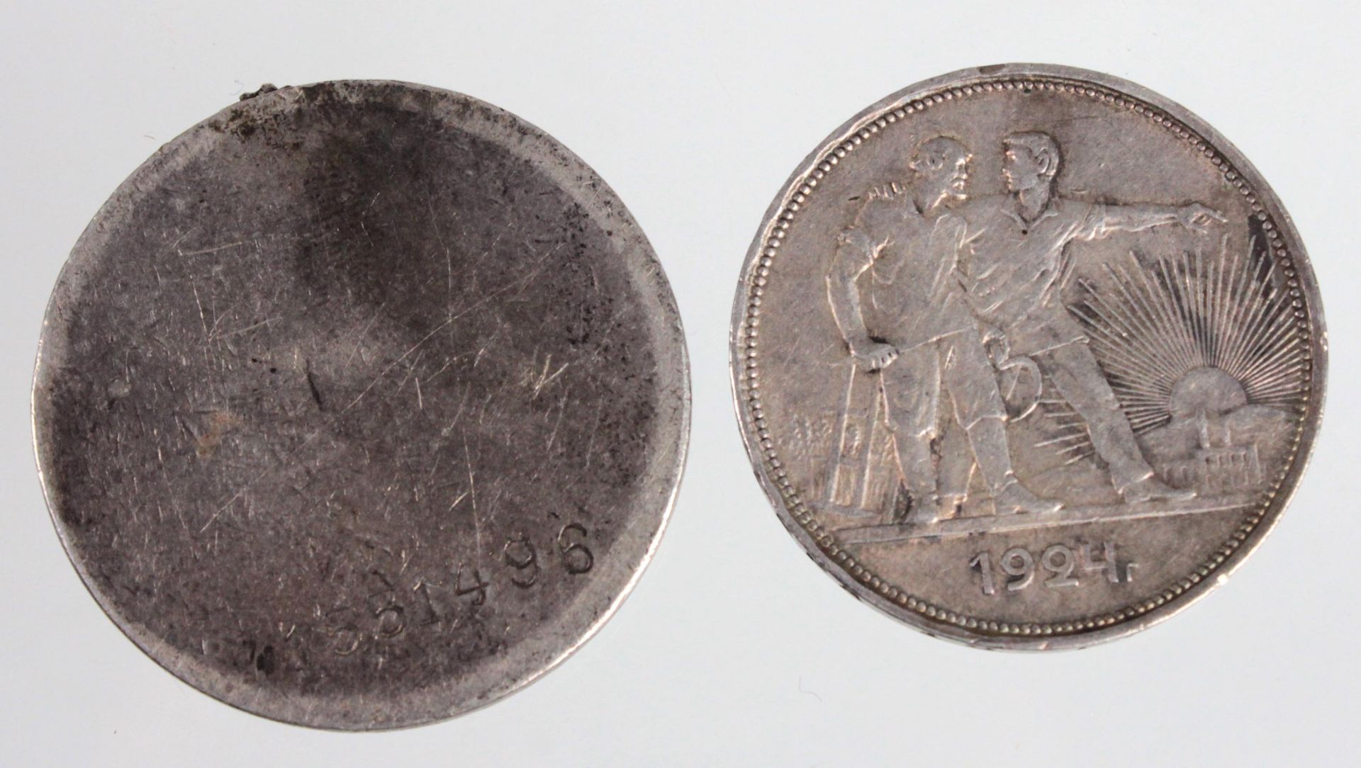 Rubel 1924 und Medaille - Bild 2 aus 2