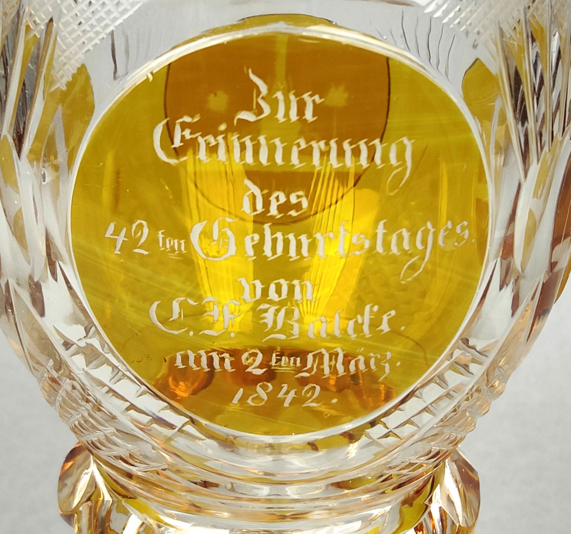 Biedermeier Deckelpokal 1842 - Image 5 of 7