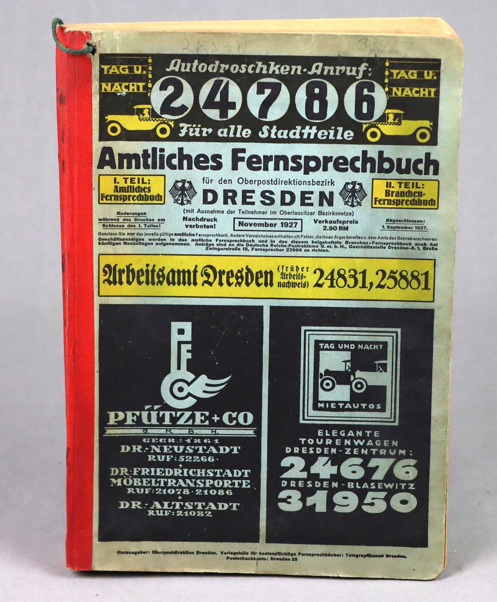 Amtliches Fernsprechbuch Dresden 1927