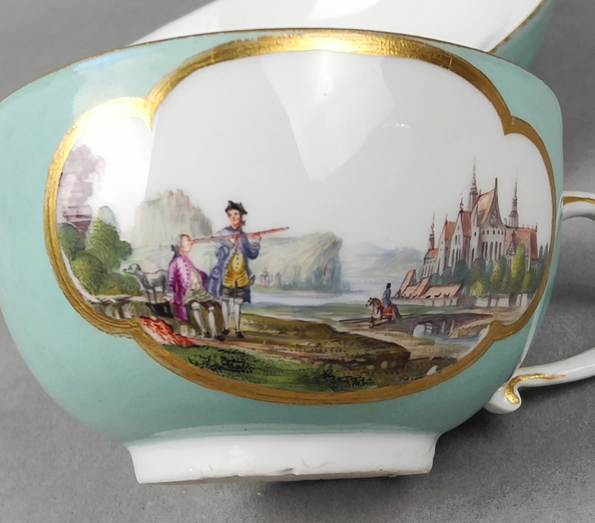 Meissen Gedeck Lupenmalerei um 1740/45 - Image 3 of 5