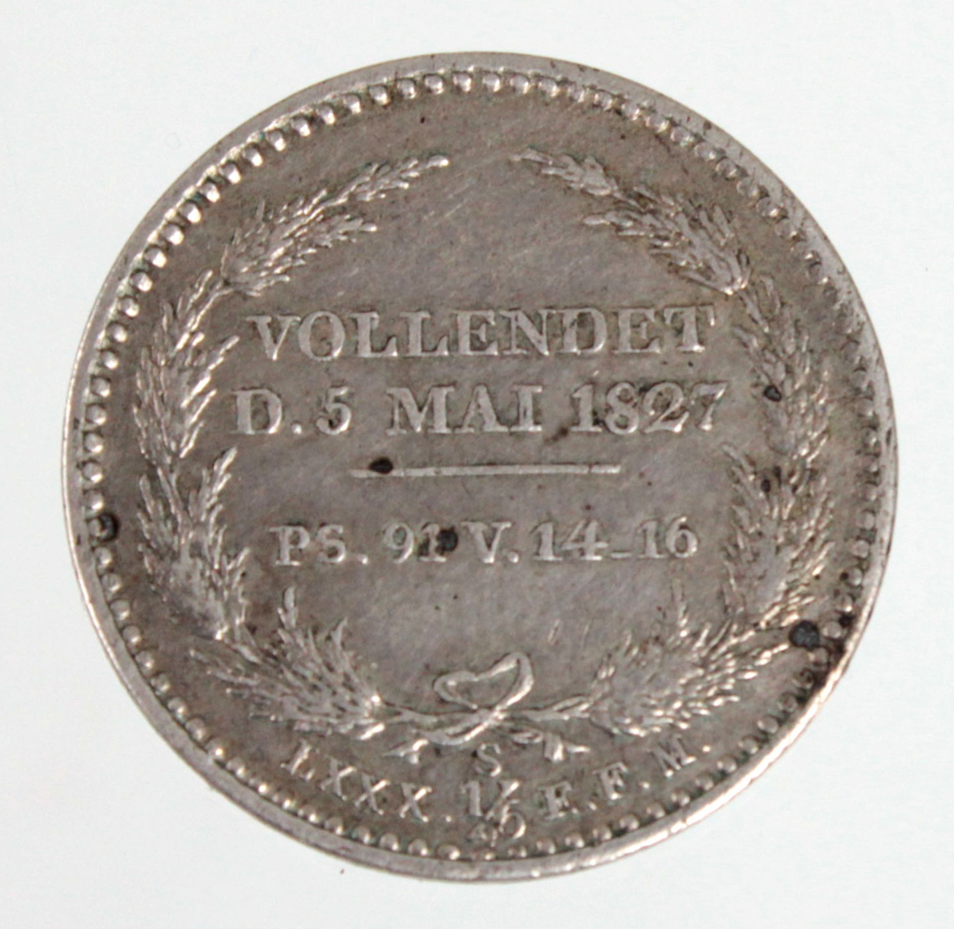 1/6 Taler Auf den Tod des Königs Sachsen 1827 - Bild 2 aus 2