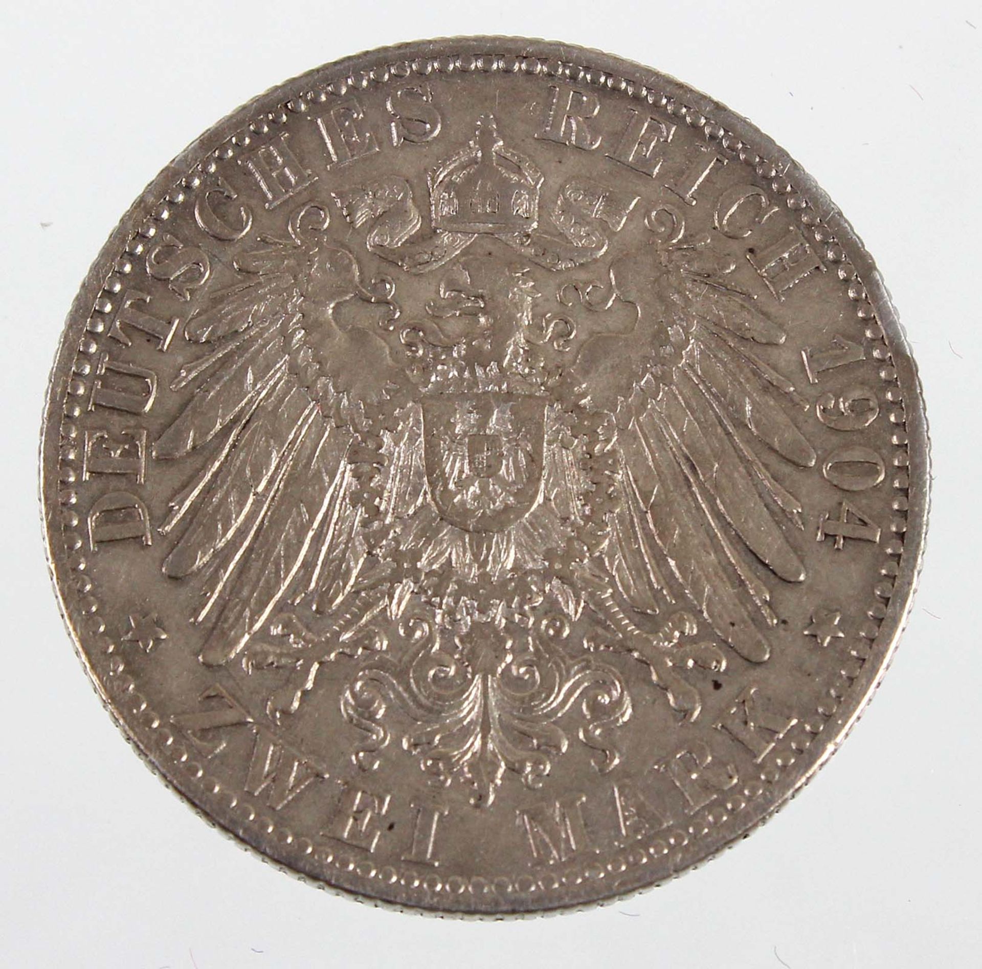 2 Mark Wilhelm II von Württemberg 1904 F - Bild 2 aus 2