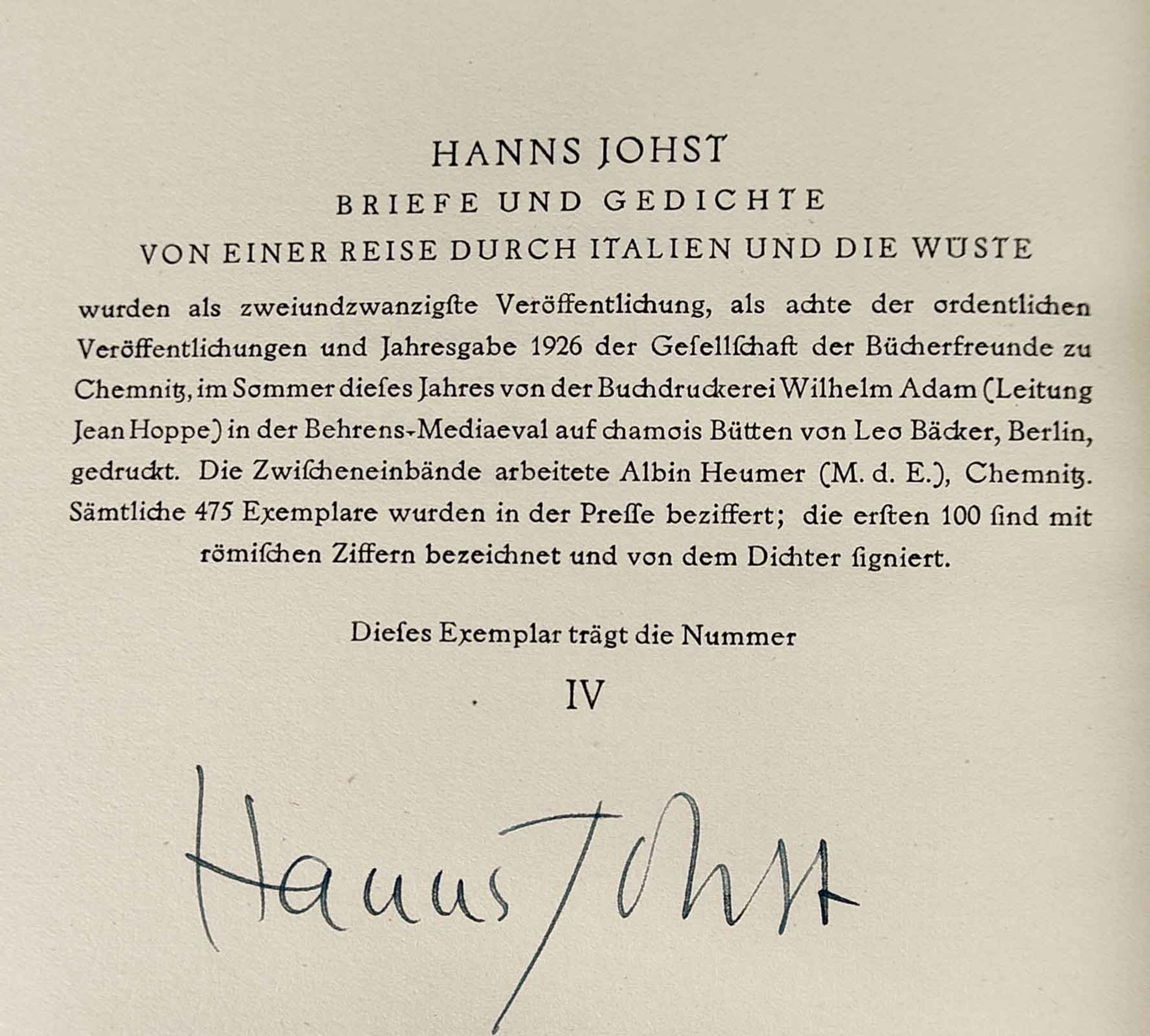 Hanns Johst -Signierte Erstausgabe - Bild 2 aus 2