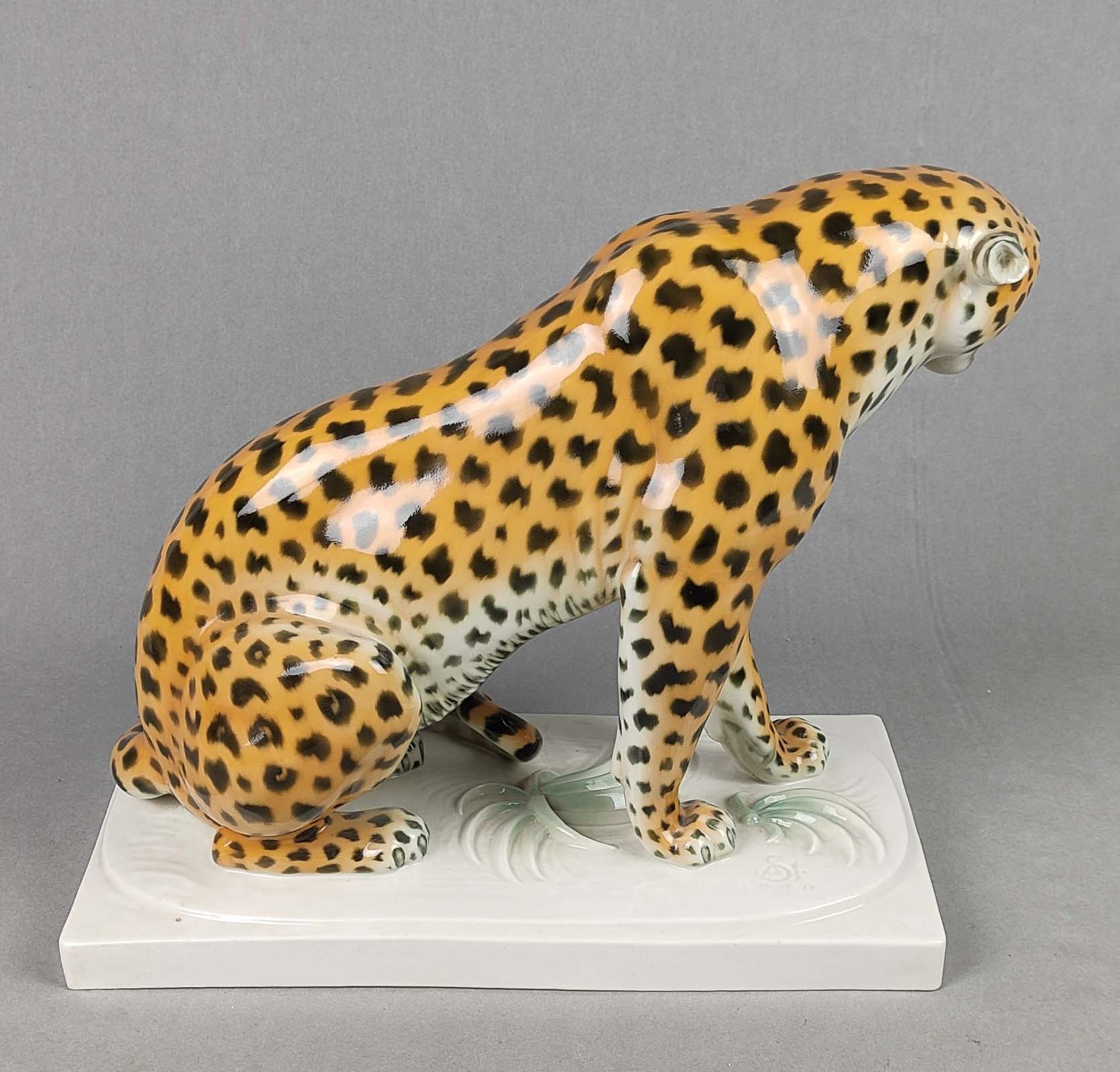 Große Leopardfigur Entwurf A. Storch 1920 - Bild 4 aus 6