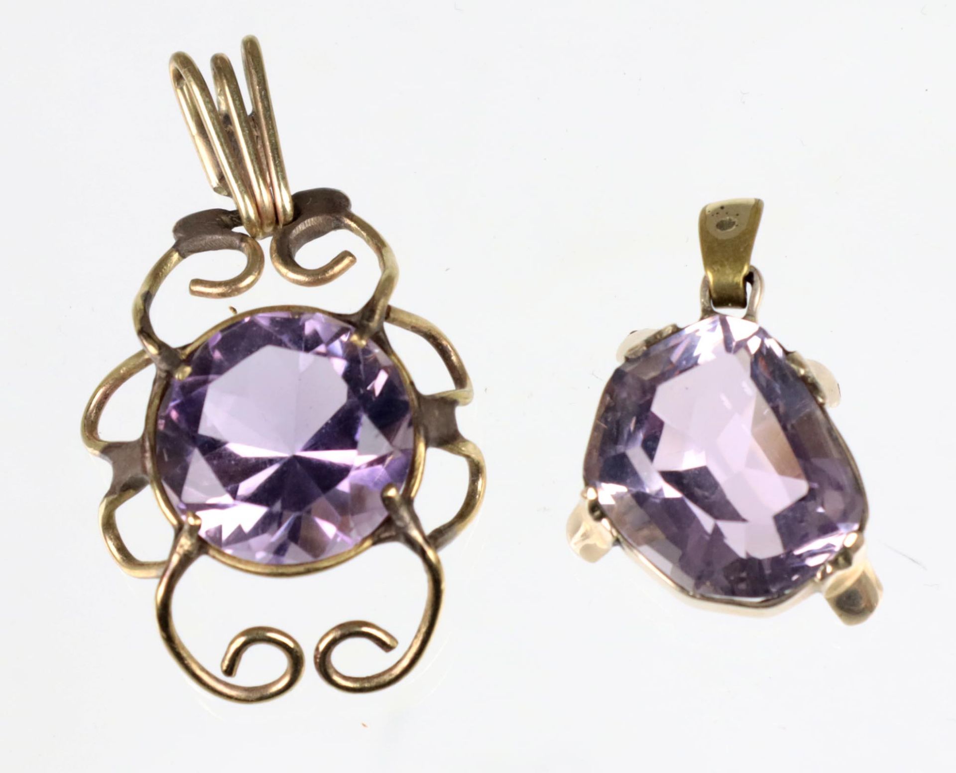 2 Amethyst Anhänger - GG 333