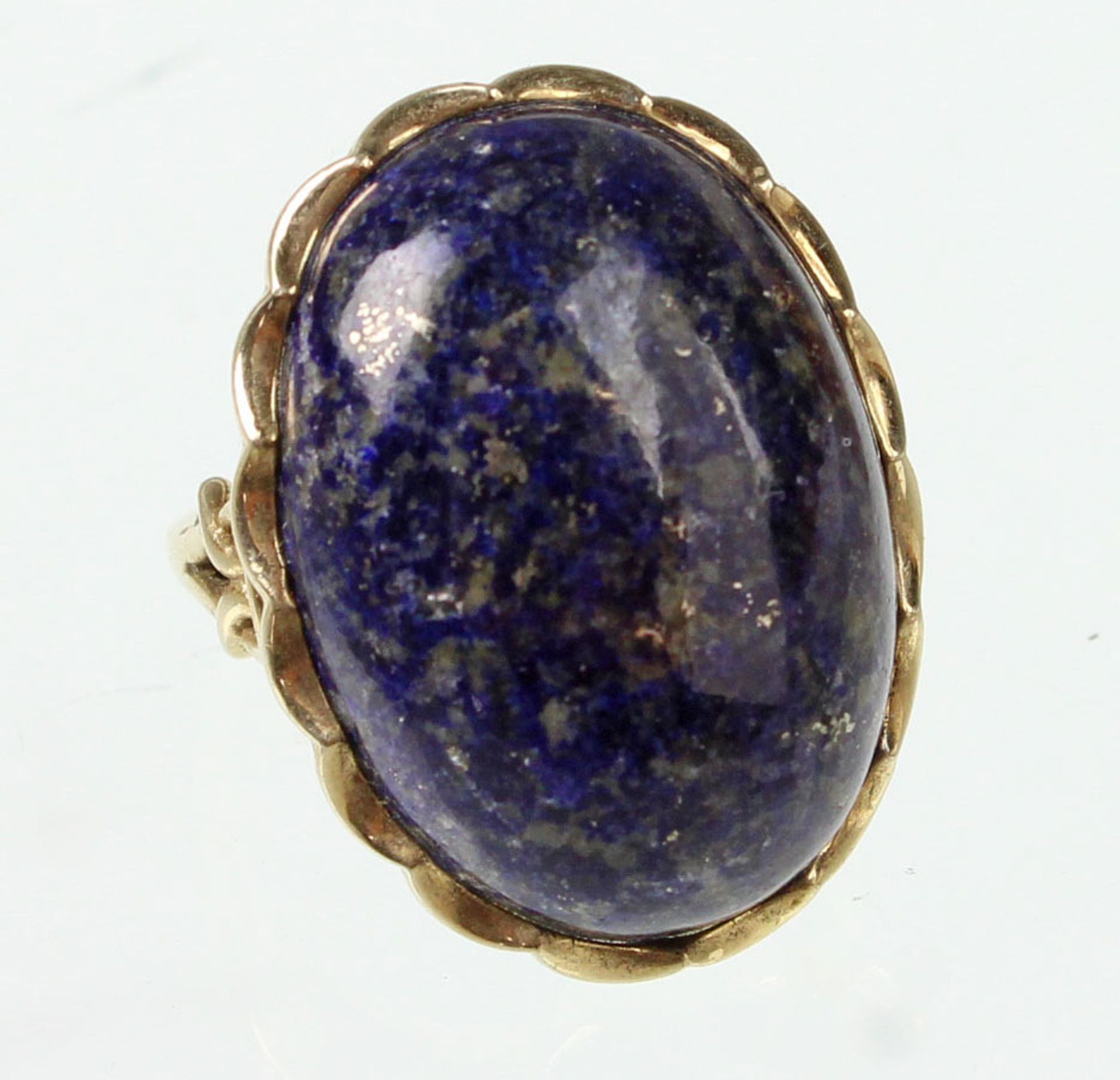 vergoldeter Lapislazuli Ring - Bild 3 aus 3