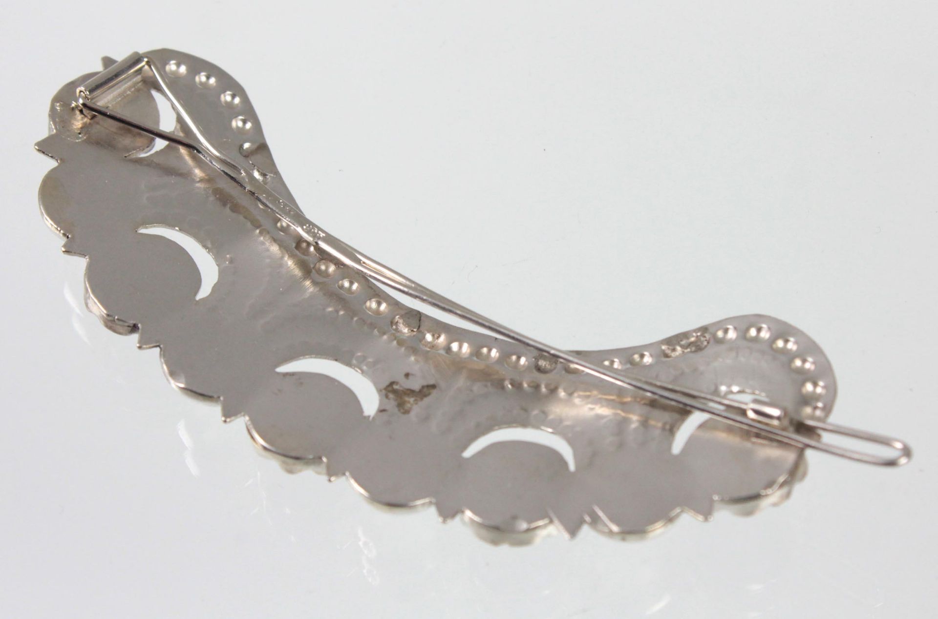 antike Silber Granat Haarspange - Image 2 of 2