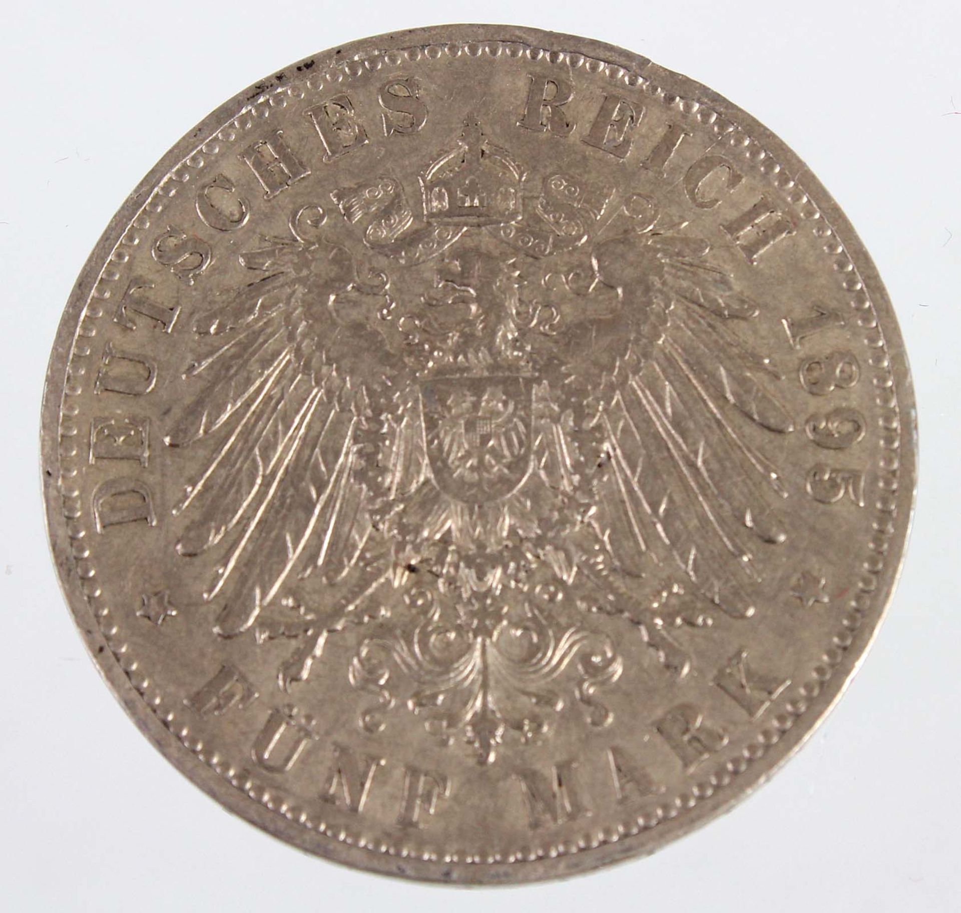 5 Mark Albert von Sachsen 1895 E - Image 2 of 2