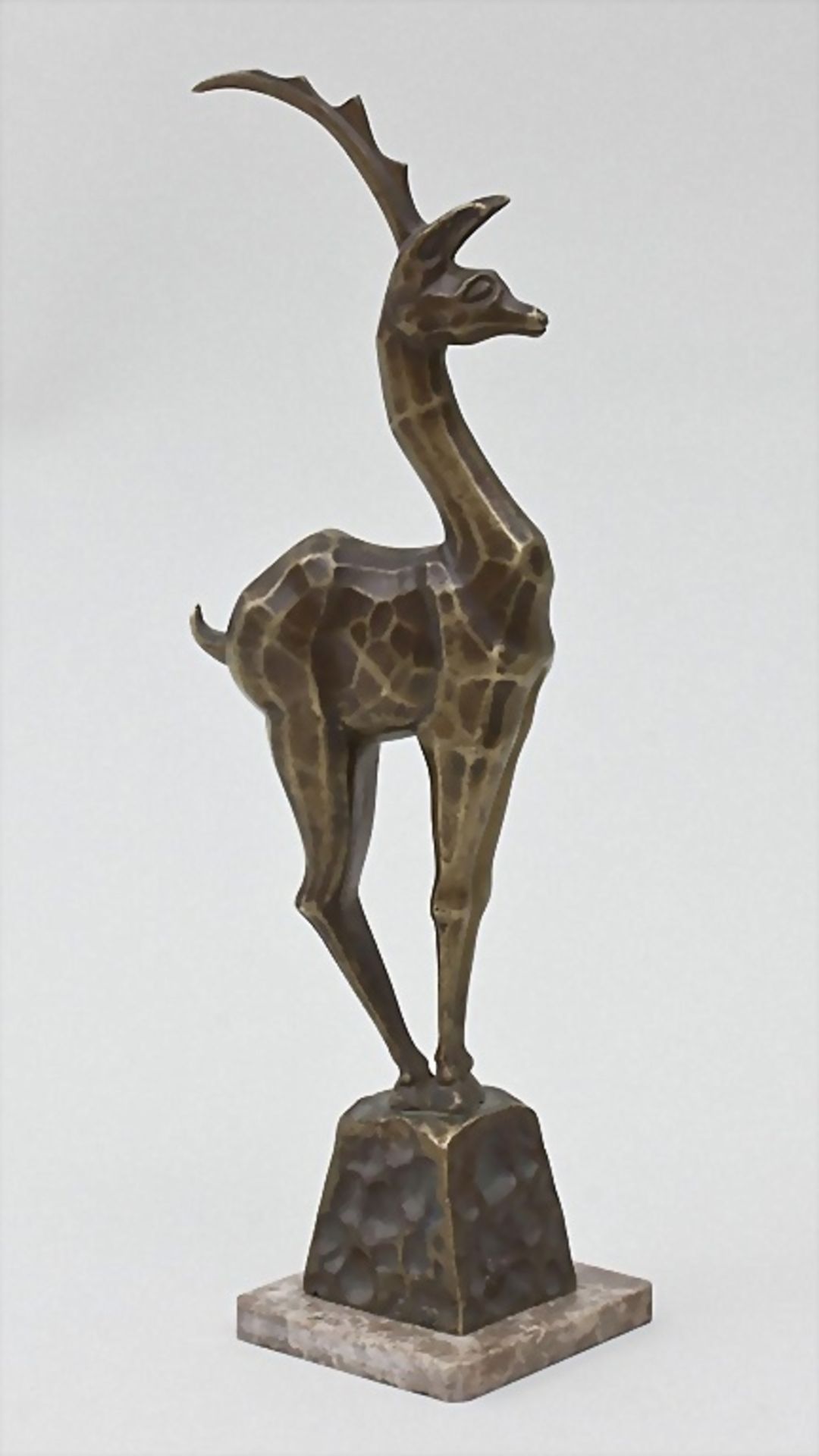 Art Déco-Skulptur einer Antilope/Art Déco Sculpture Of An Antilope, Ronconi, Frankreich, um ...