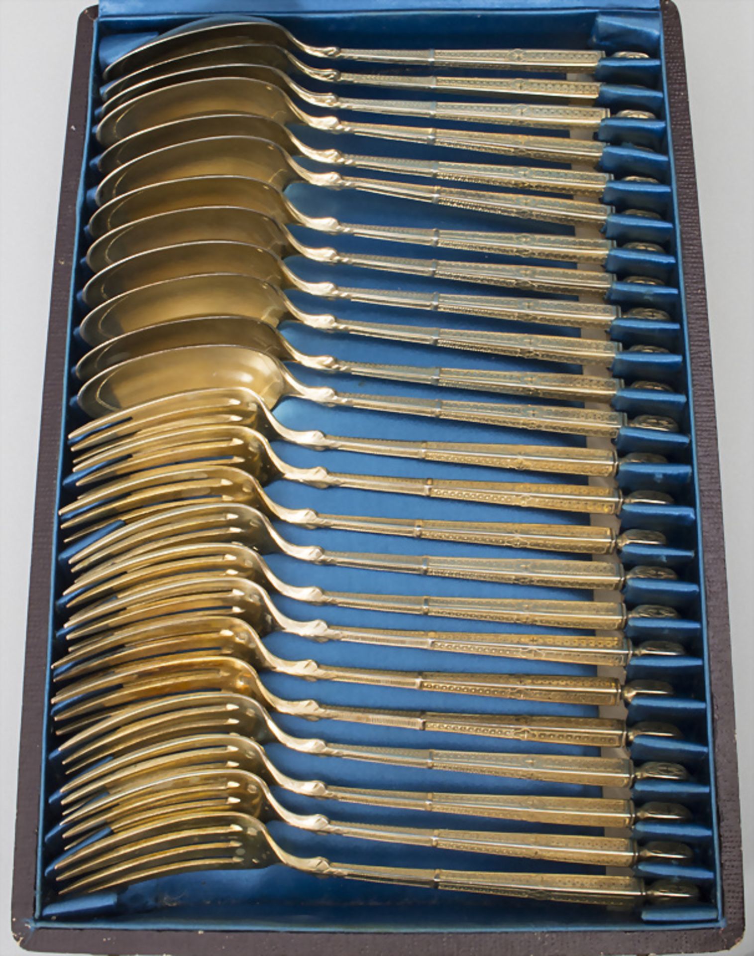 12 Gabeln + 12 Löffel / 12 silver spoons and 12 silver forks, Francois Auguste Boyer-Callot, ... - Bild 9 aus 10