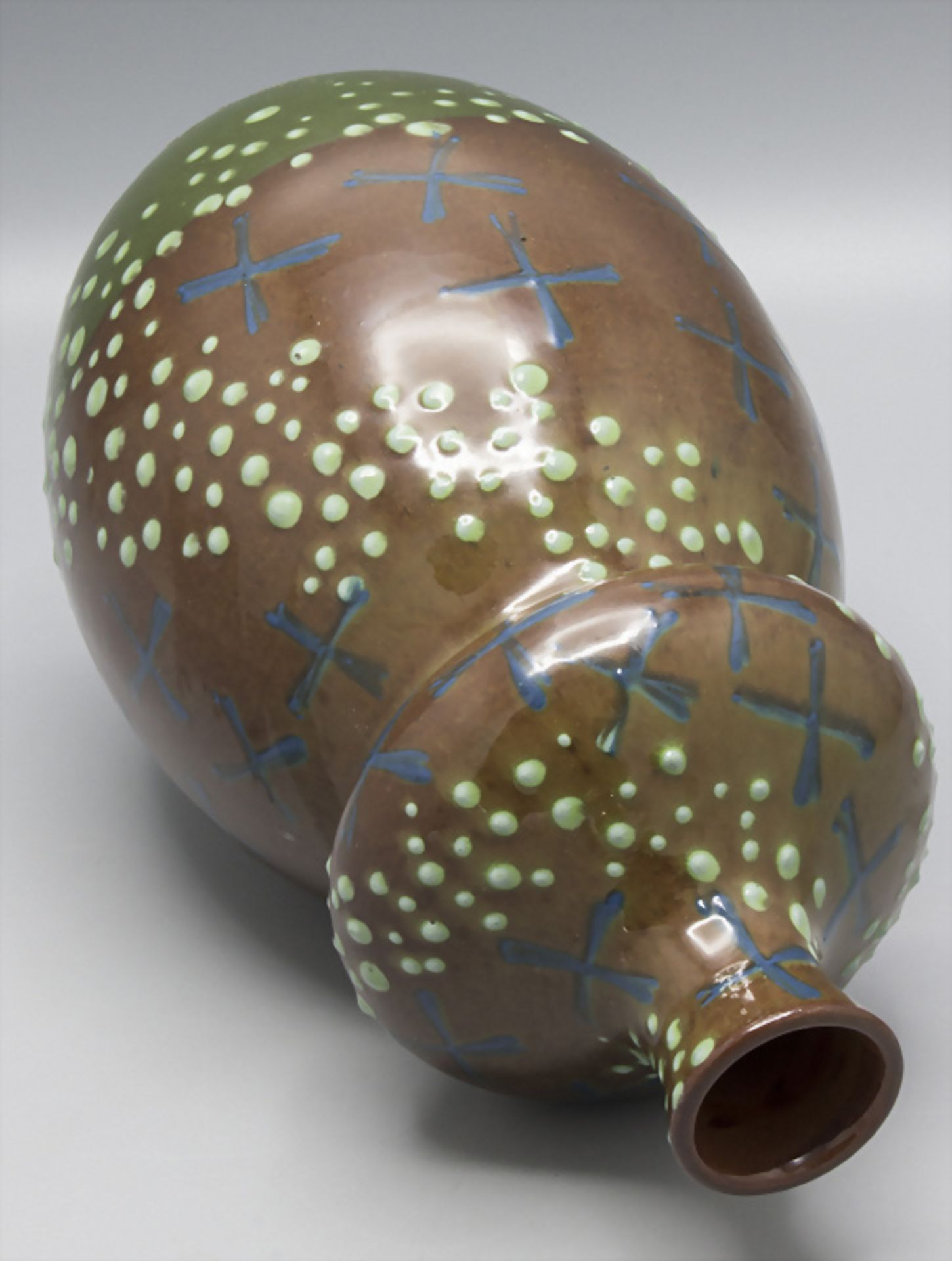 Jugendstil Vase / An Art Nouveau vase, Utzschneider & Cie., Sarreguemines, um 1900 - Bild 3 aus 4