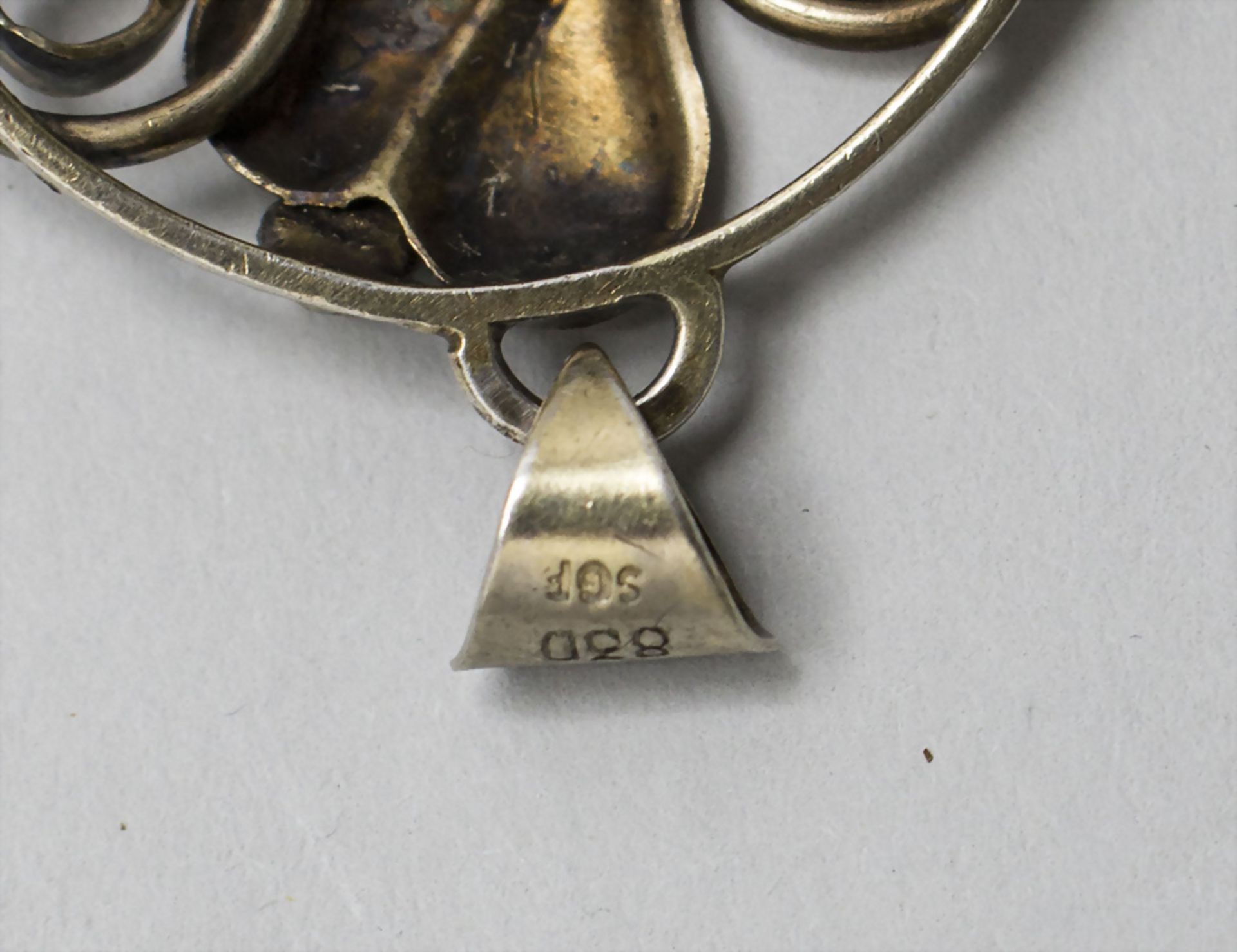 Jugendstil Anhänger / An Art Nouveau pendant, wohl Dänemark, um 1910 - Bild 3 aus 3