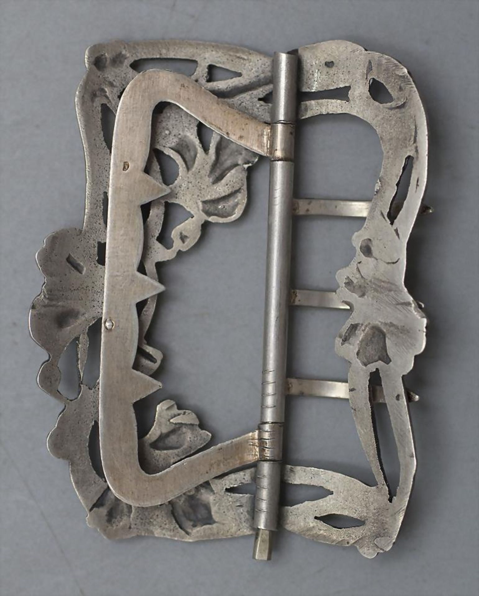 Jugendstil Gürtelschließe / An Art Nouveau belt buckle, Frankreich, um 1900 - Bild 2 aus 2