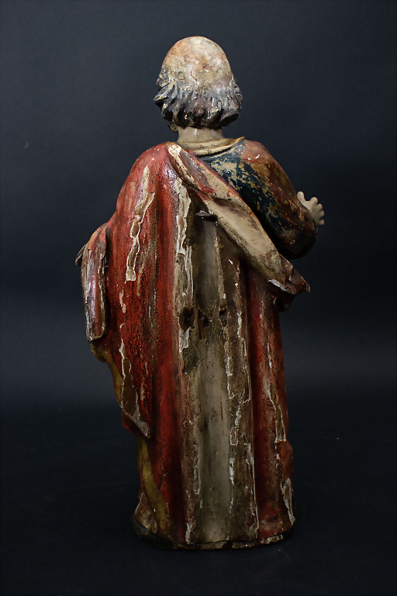 Skulptur 'Heiliger Petrus' / A wooden sculpture 'Saint Peter', süddeutsch, 17./18. Jh. - Bild 5 aus 6