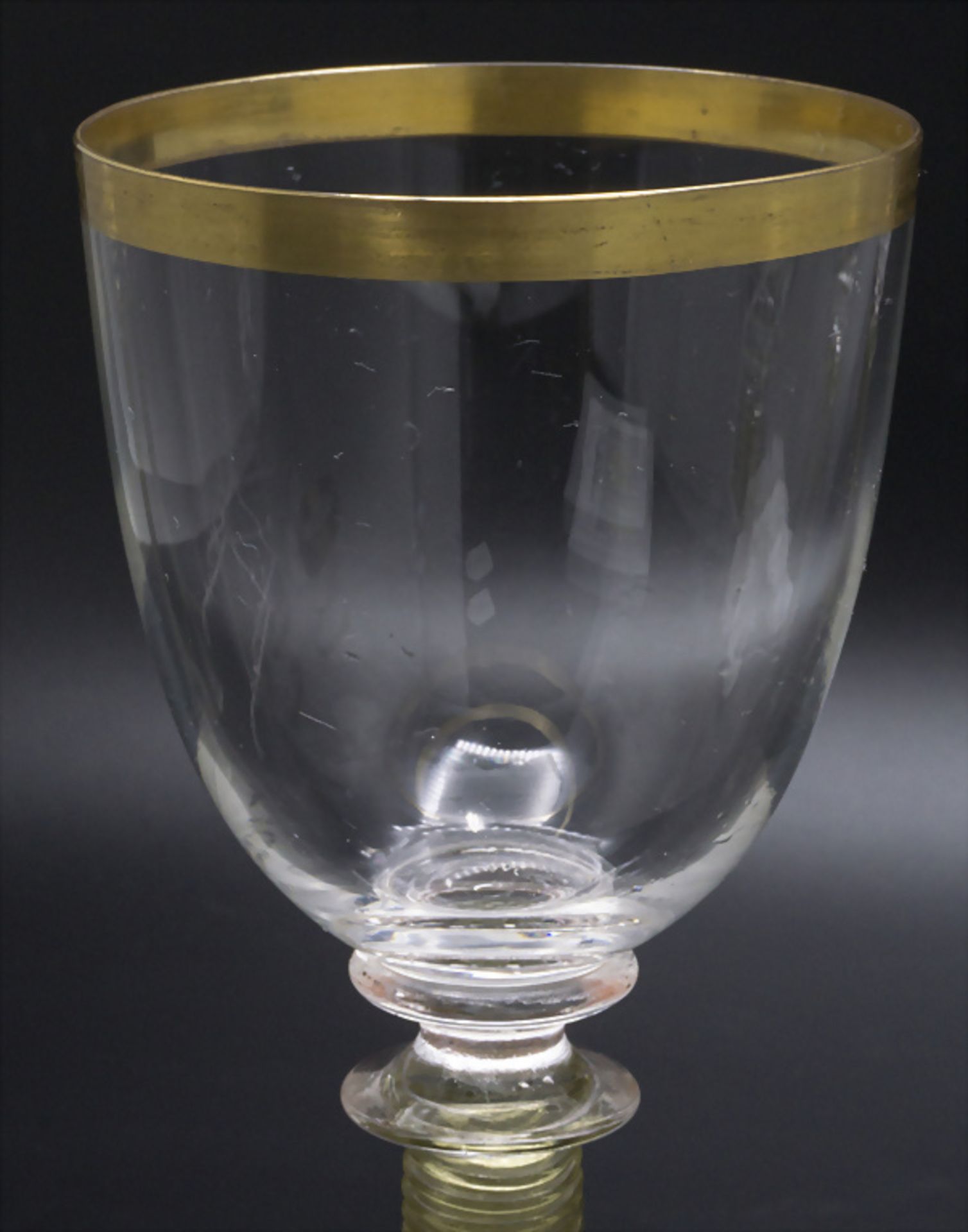 5 Jugendstil Weingläser / 5 Art Nouveau wine glasses, Theresienthal, um 1900 - Bild 3 aus 4