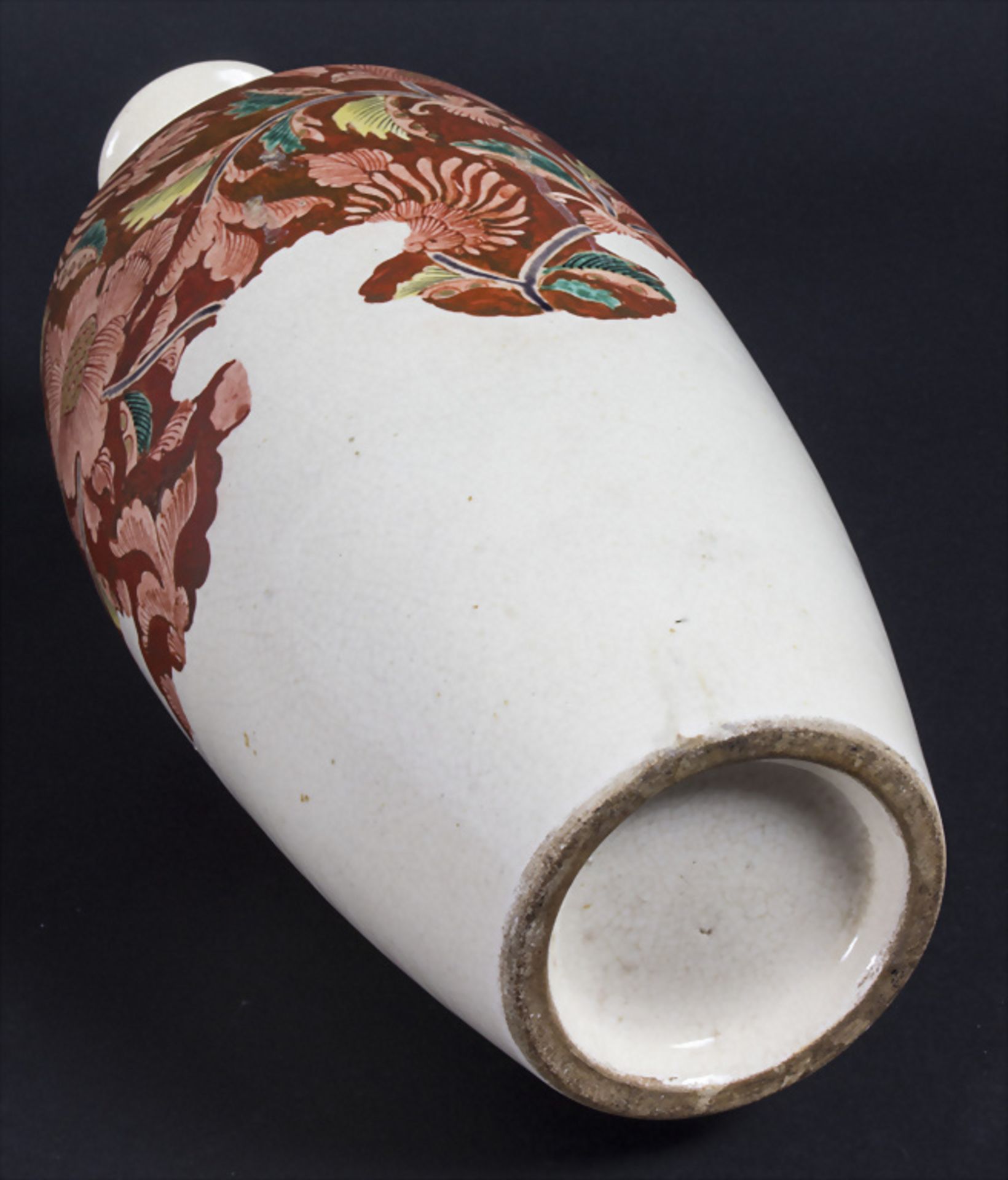 Enghalsvase mit Elefantenköpfen / Solifleur Vase / A narrow necked vase with elephant head ... - Bild 6 aus 6