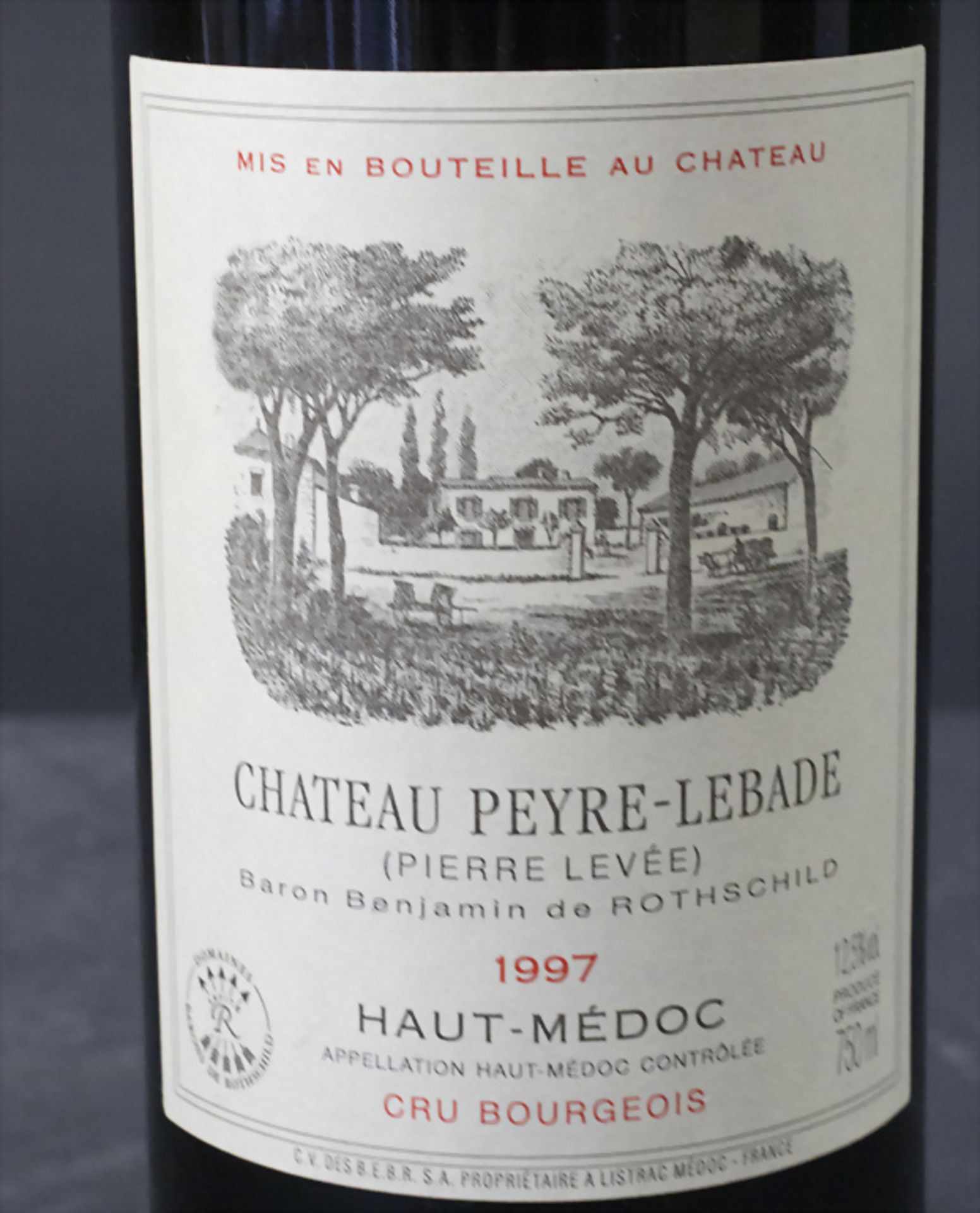 Flasche Rotwein / A bottle of red wine, Haut-Médoc, 1997 - Bild 2 aus 3