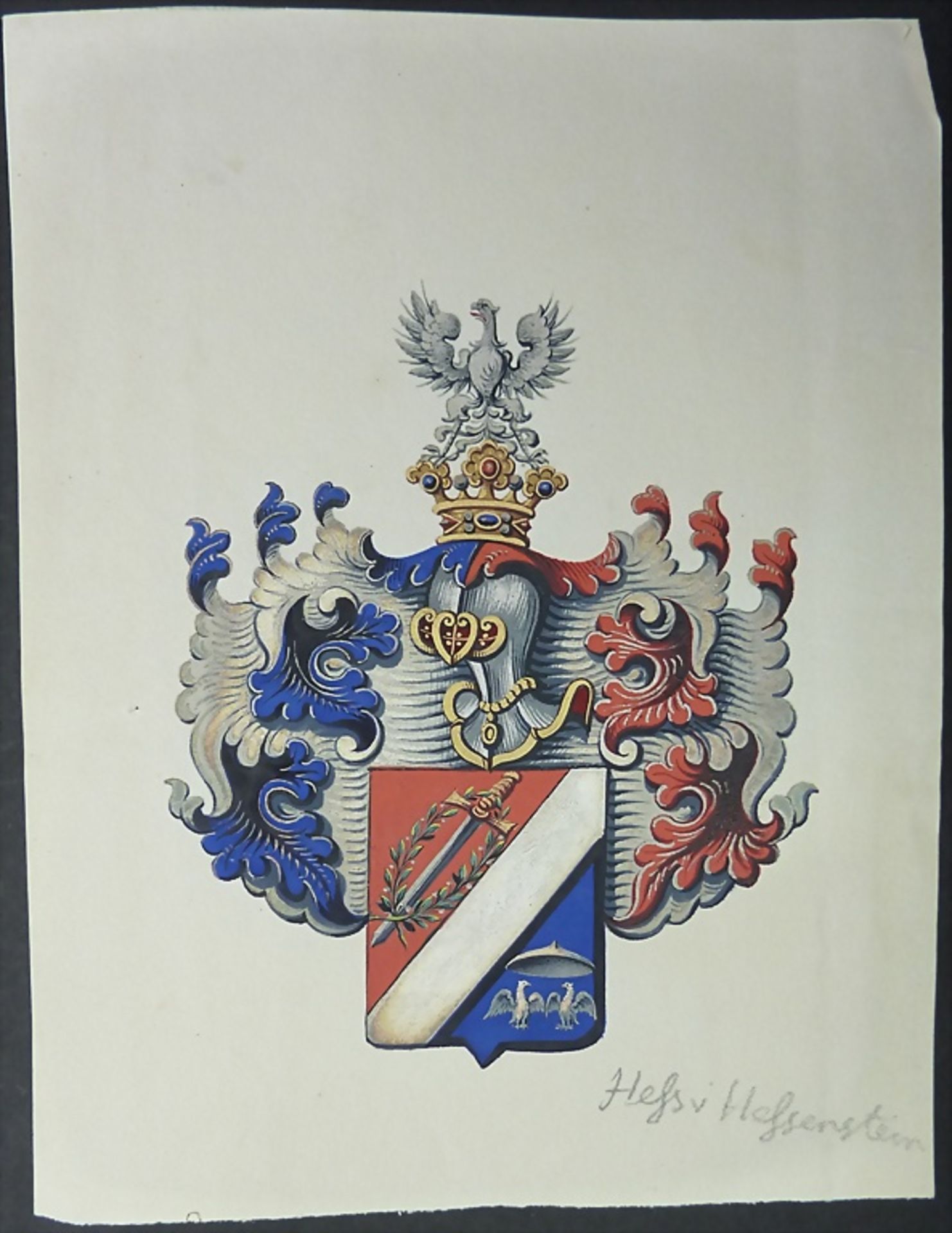 Vier kolorierte Wappen / Four colored coats of arms, deutsch, 17./18. Jh. - Image 3 of 5