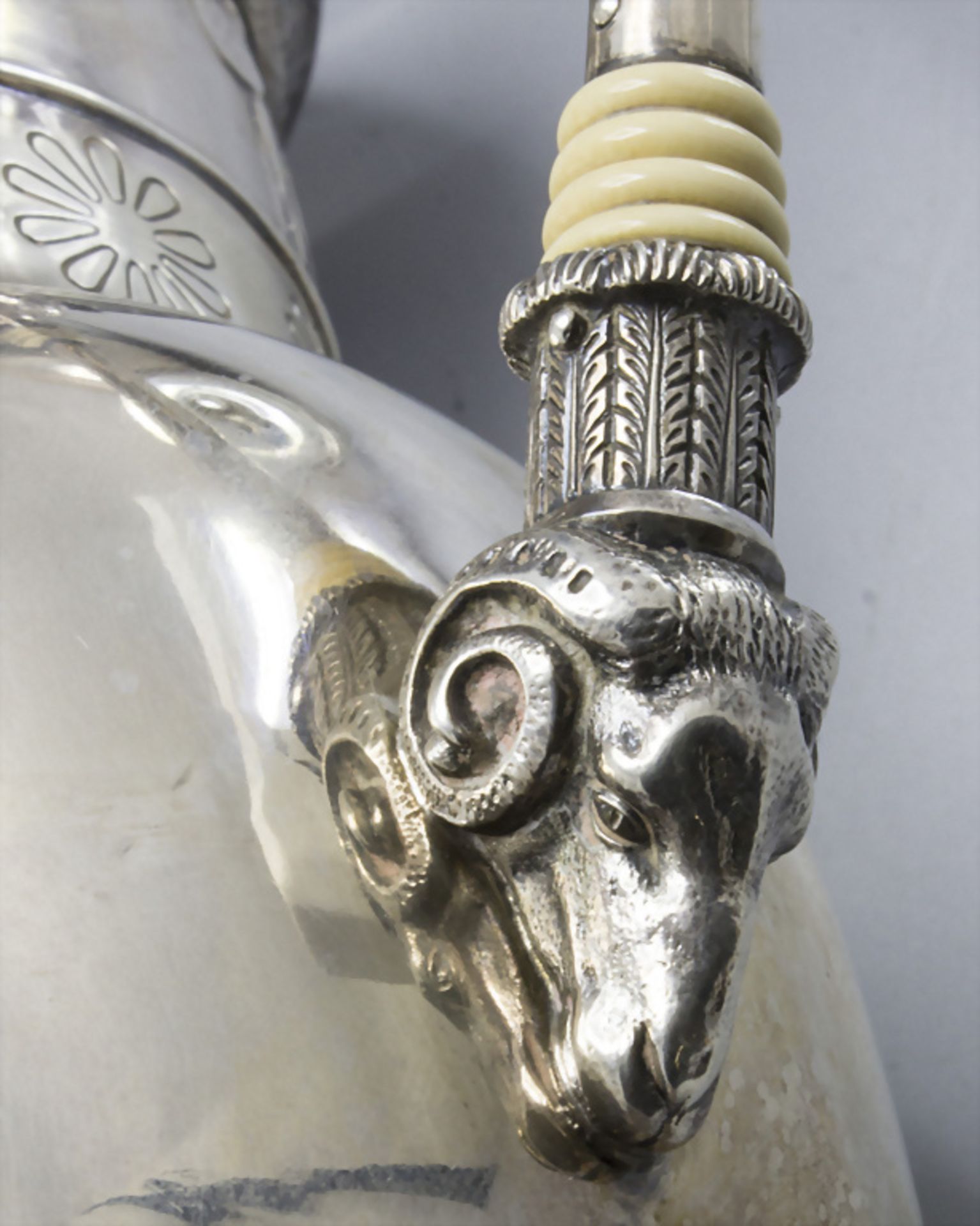 Jugendstil Kaffeekanne und Milchkanne / An Art Nouveau silver coffee pot and milk jug, ... - Bild 6 aus 12