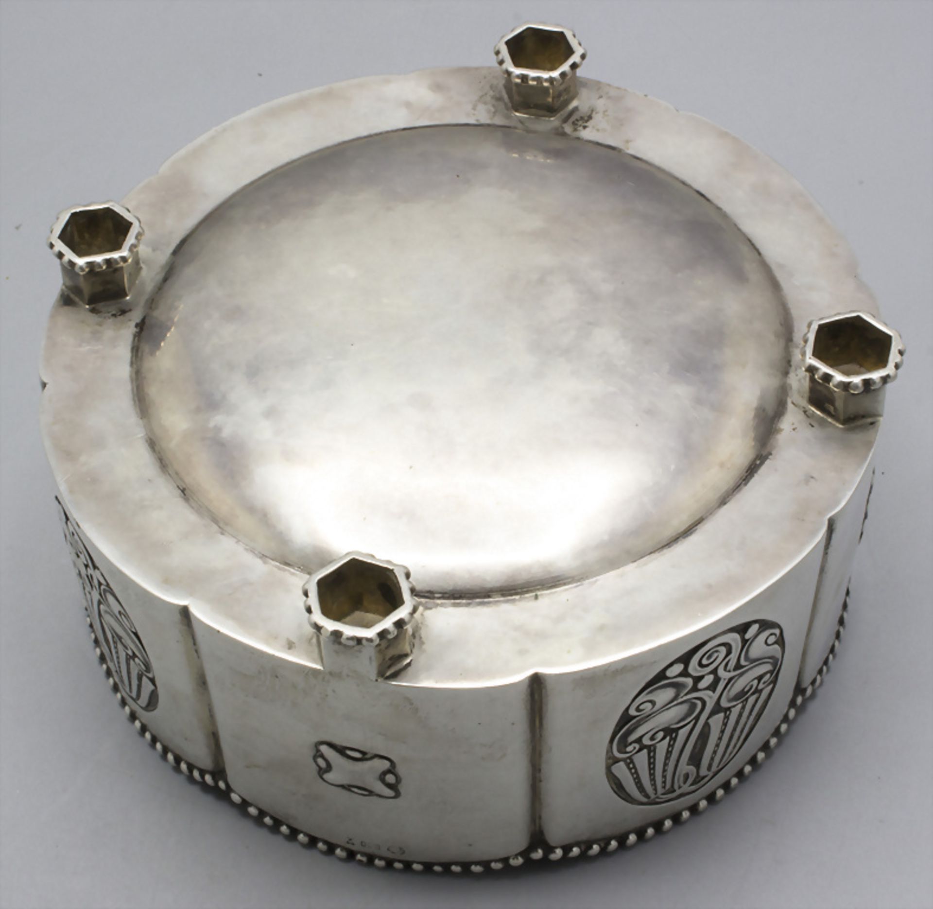 Jugendstil Silberschale / A silver Art Nouveau bowl, Otto Wolter, Schwäbisch Gmünd, um 1910 - Bild 5 aus 6