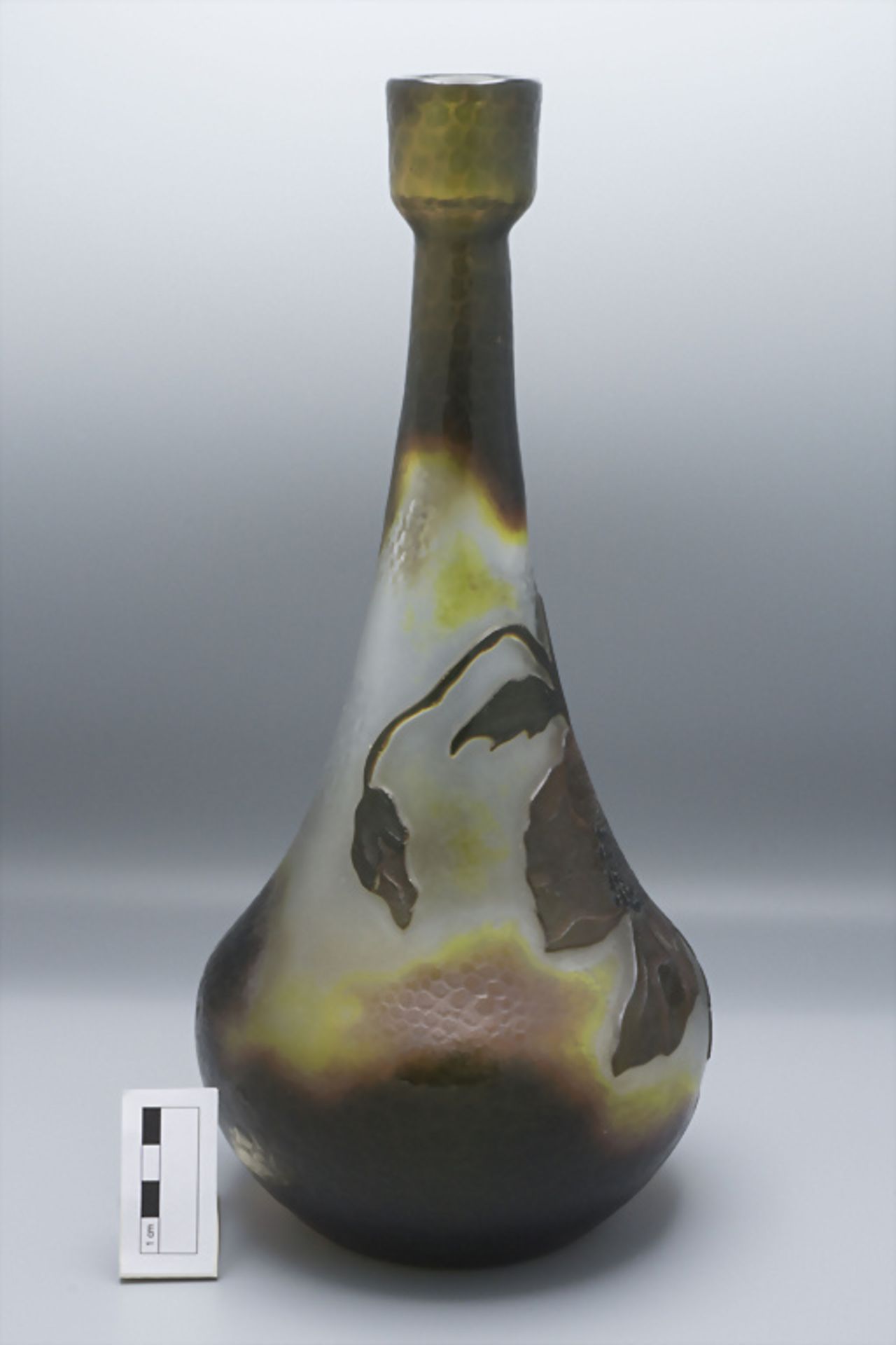 Jugendstil Vase Solifleur mit Mohnblumen / An Art Nouveau cameo glass vase with poppies, ... - Image 4 of 8
