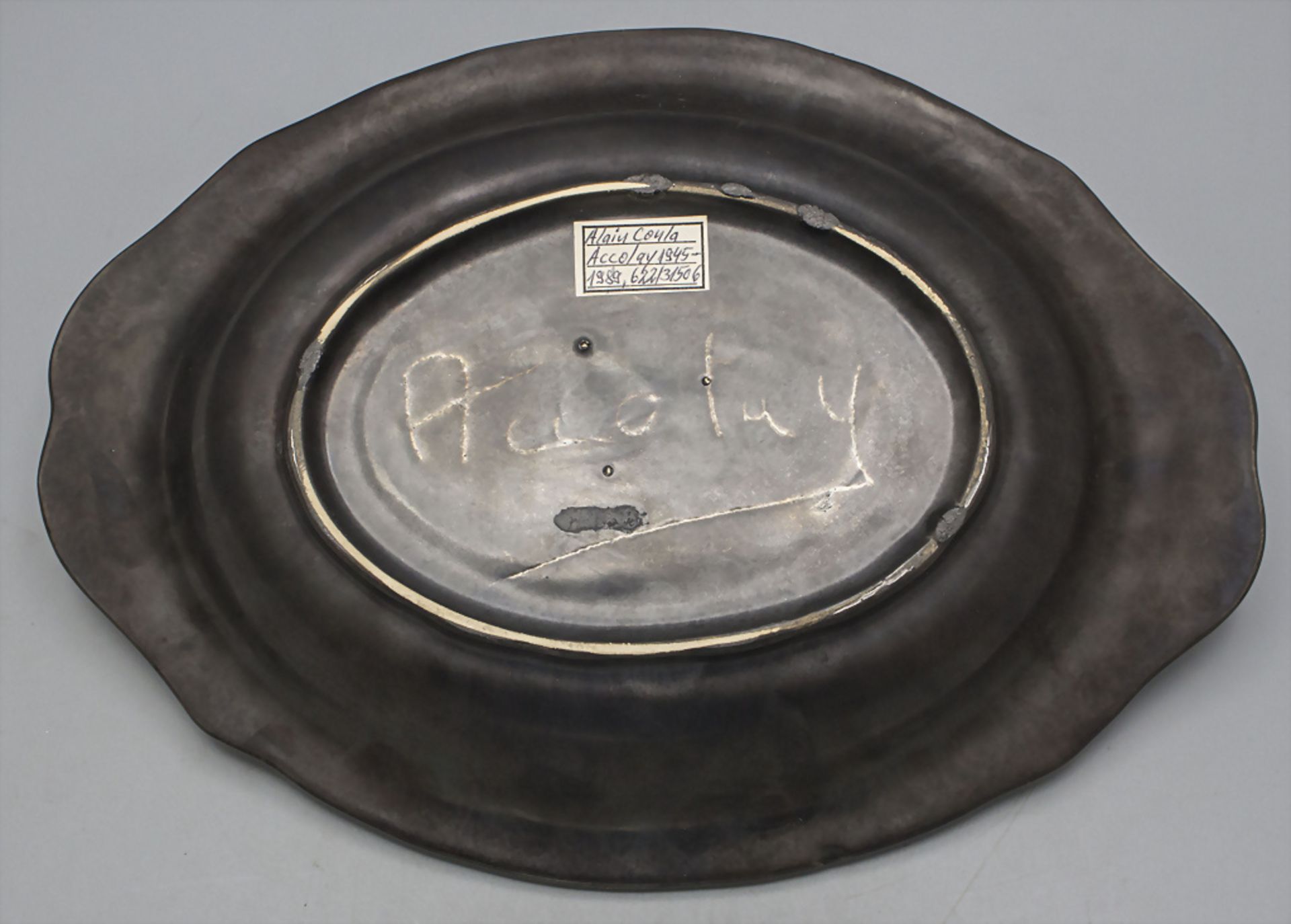 Künstlerplatte / An artist plate, Alain Couna, Accolay (1945-1989), 50/60er Jahre - Bild 4 aus 5