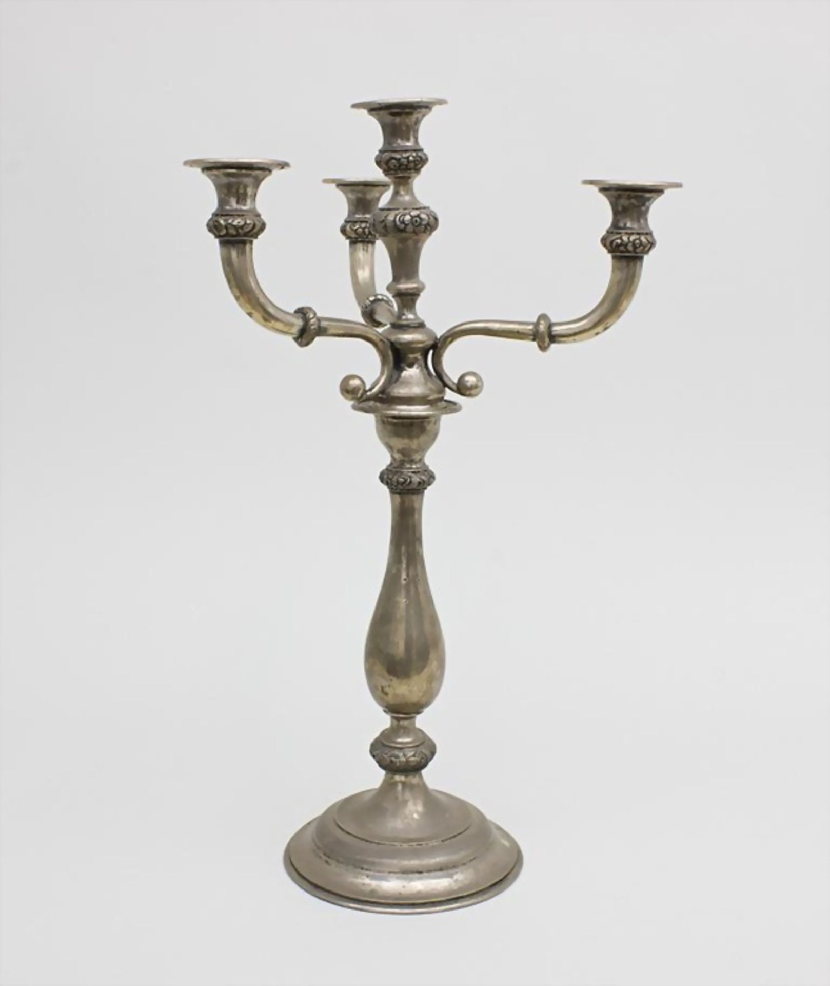 Kerzenleuchter / A 4-flame silver candleholder, Österreich / Ungarn, um 1880