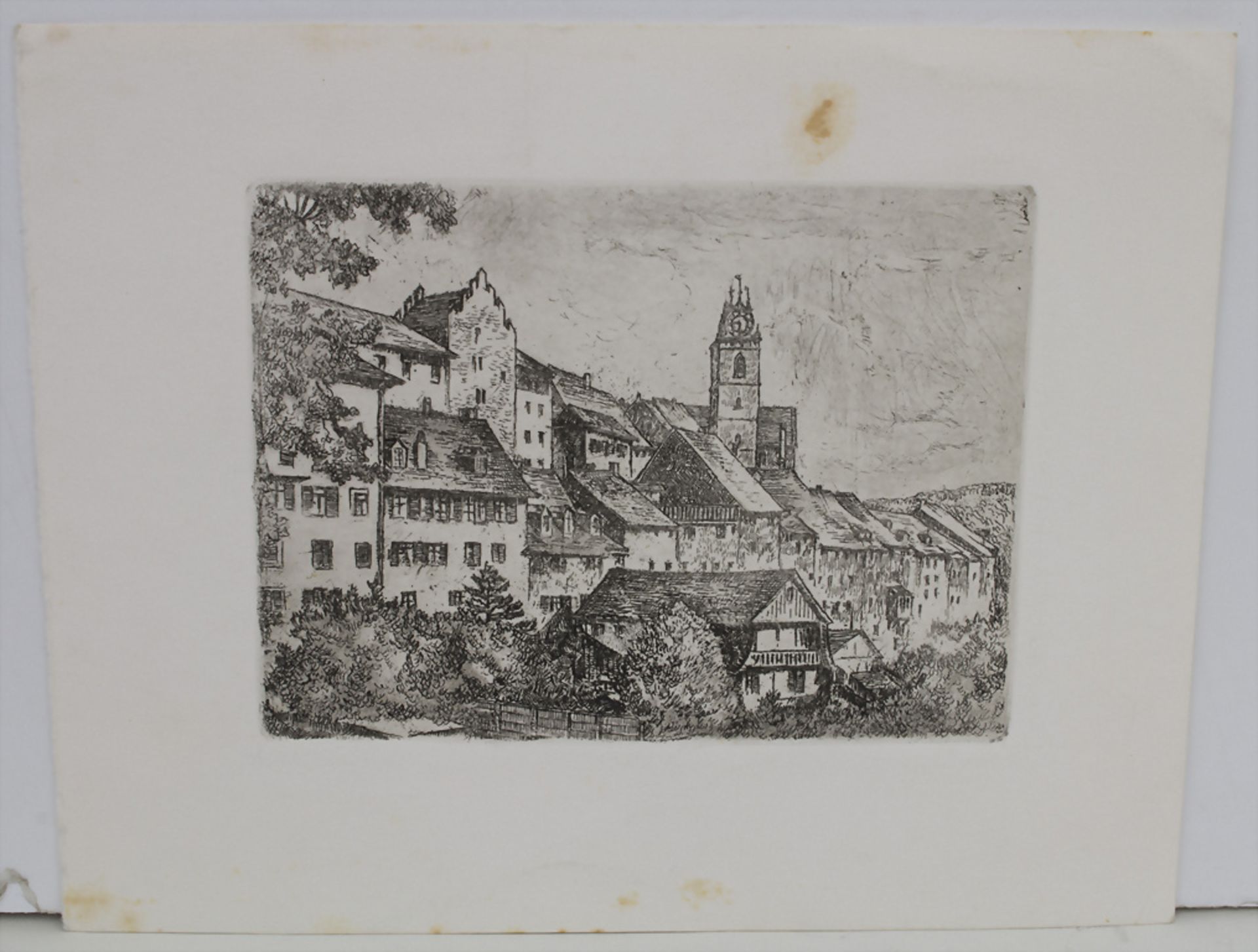 Künstler des 20. Jh., 'Blick auf eine süddeutsche Altstadt' / 'View of a german old town' - Image 2 of 4