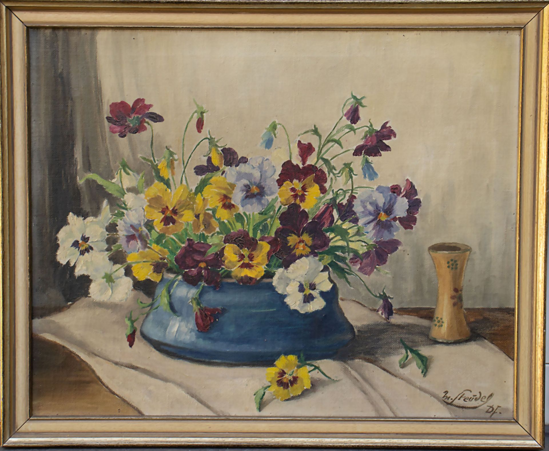 Max STEUDEL (*1873), 'Stiefmütterchen' / 'Pansies', um 1900 - Image 2 of 7