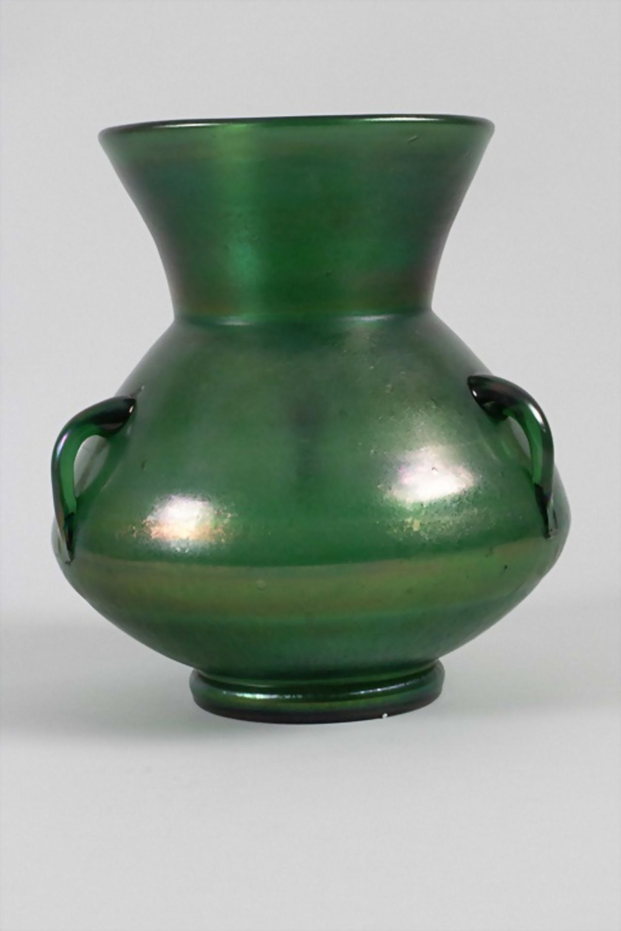 Hängeampelvase / A hanging glass vase, Fritz Heckert, Petersdorf, um 1900