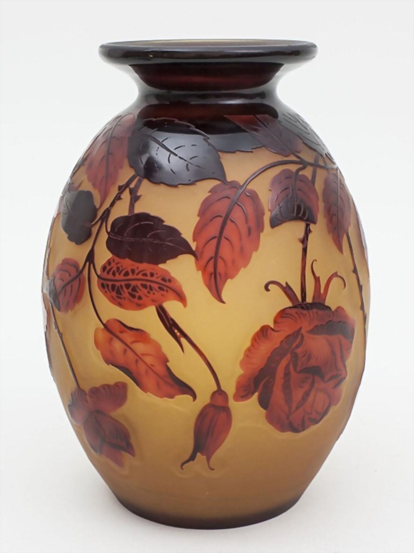 Jugendstil-Vase/Art Nouveau Vase, wohl D'Argental, Ecole de Nancy, um 1920 - Bild 2 aus 3