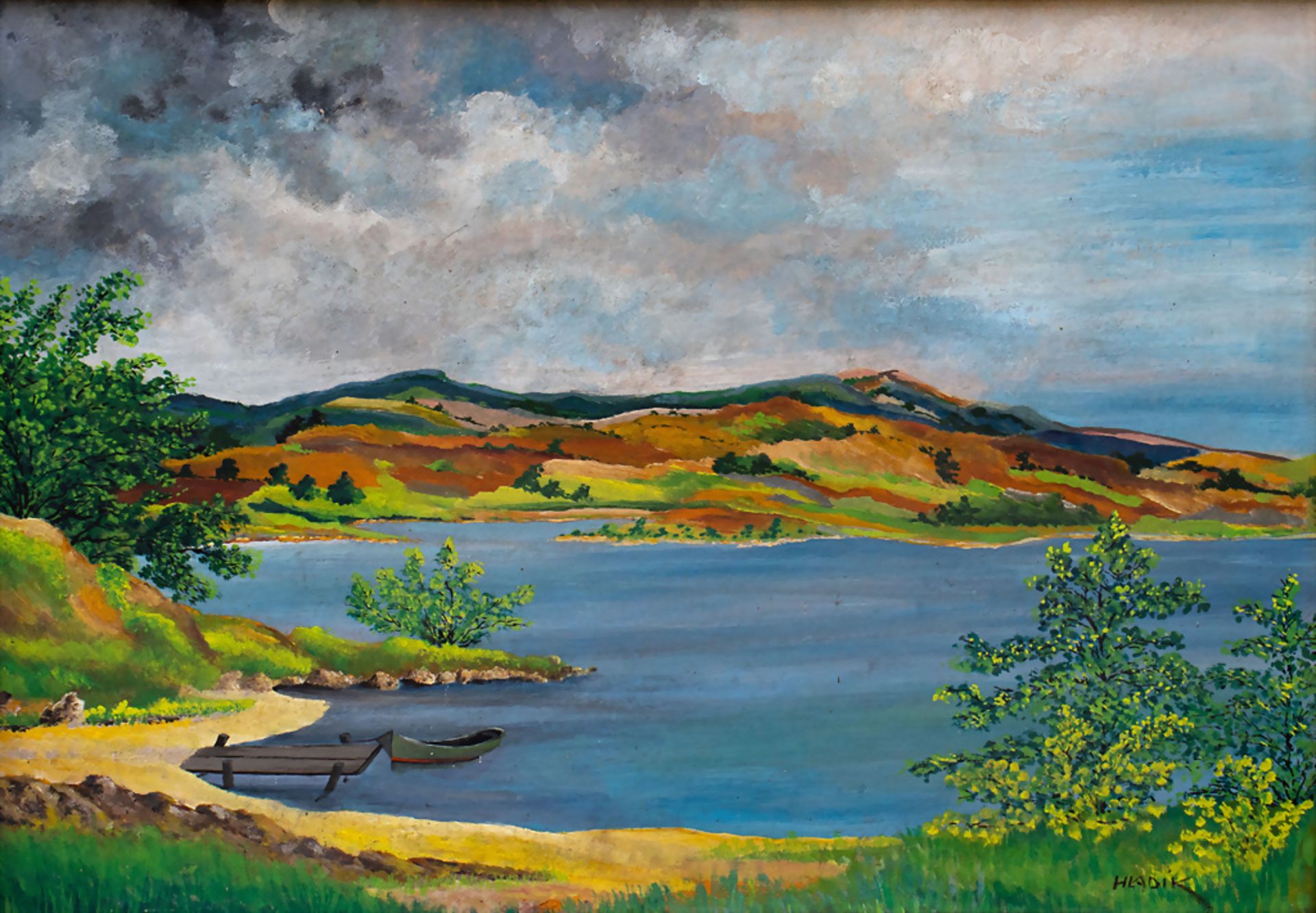Künstler des 20. Jh., 'Seelandschaft' / 'A lake with landcape'