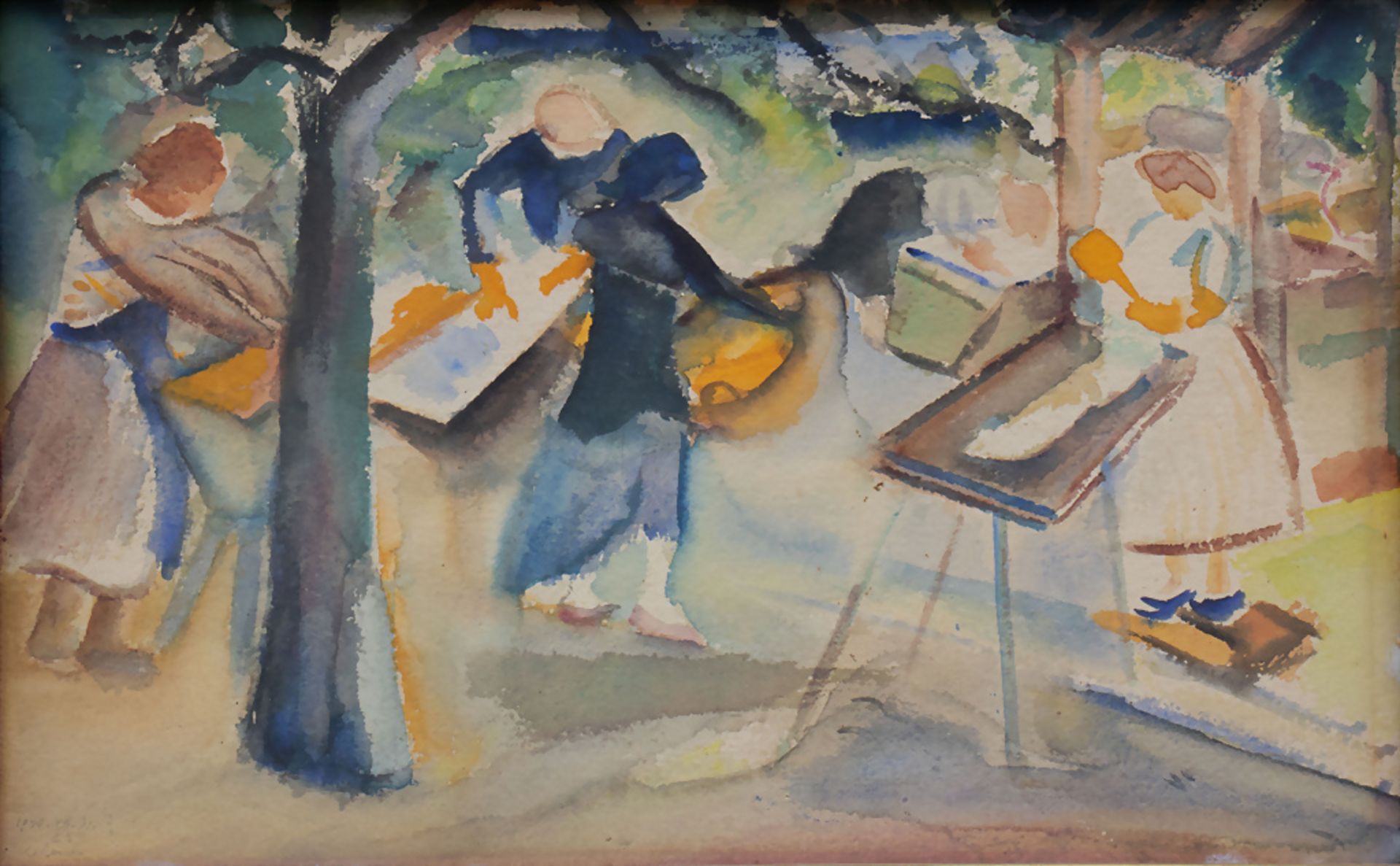 Emil KELEMEN (1895-1975), 'Bei der Wäsche' / 'At the laundry', Ungarn, 20. Jh.