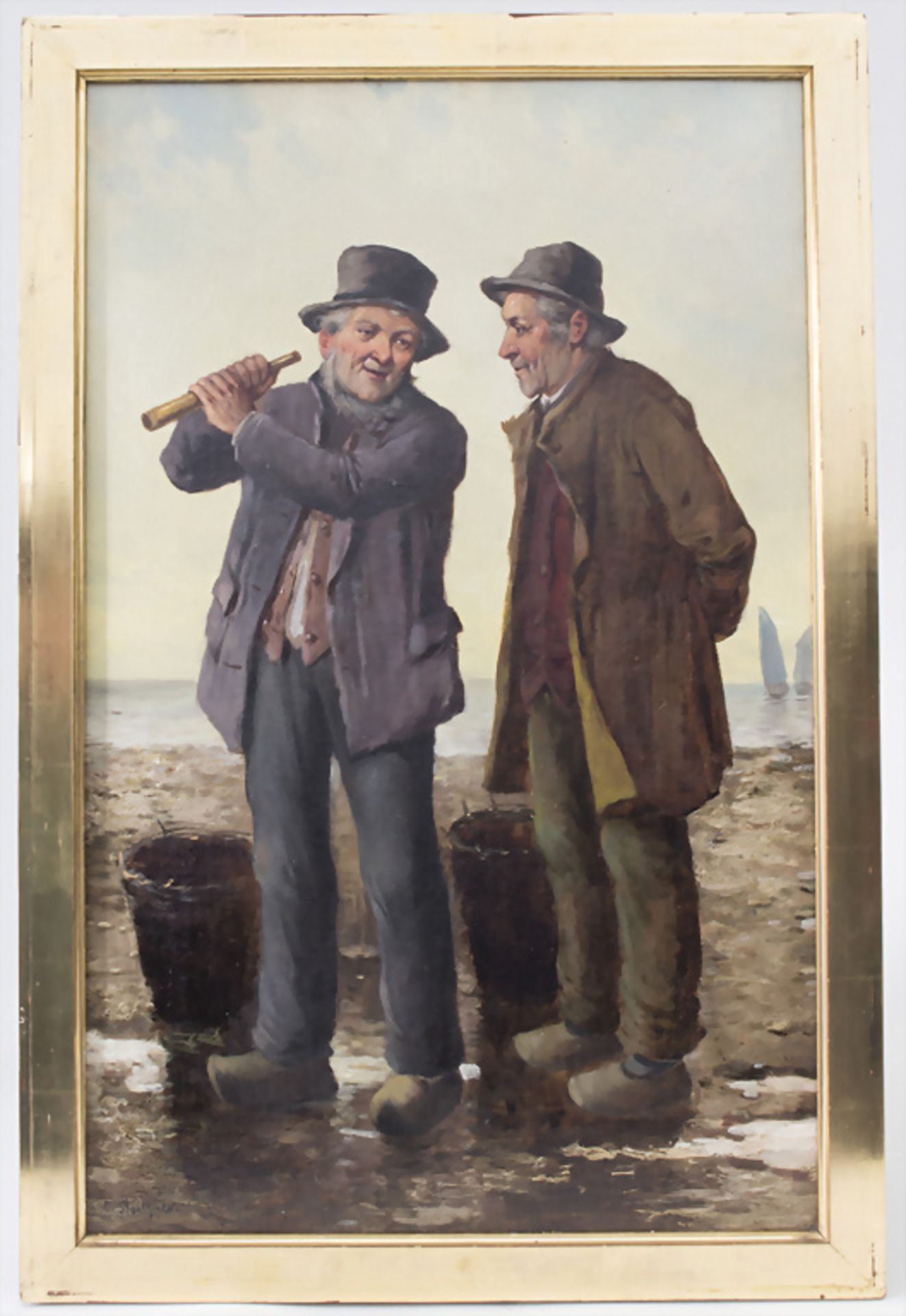 Constantin Stoitzner (1863-1934), 'Strandkieker' / 'Bay watching men' - Bild 2 aus 5