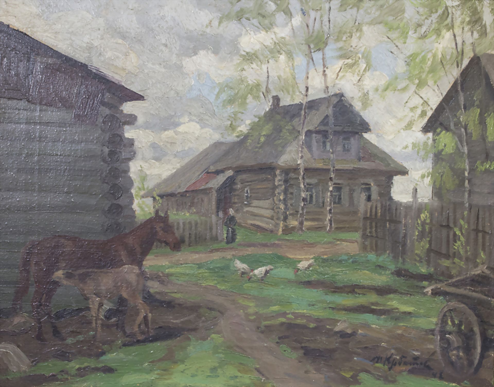 'Auf dem Bauernhof' / 'On a farm', Russische Schule, 1942