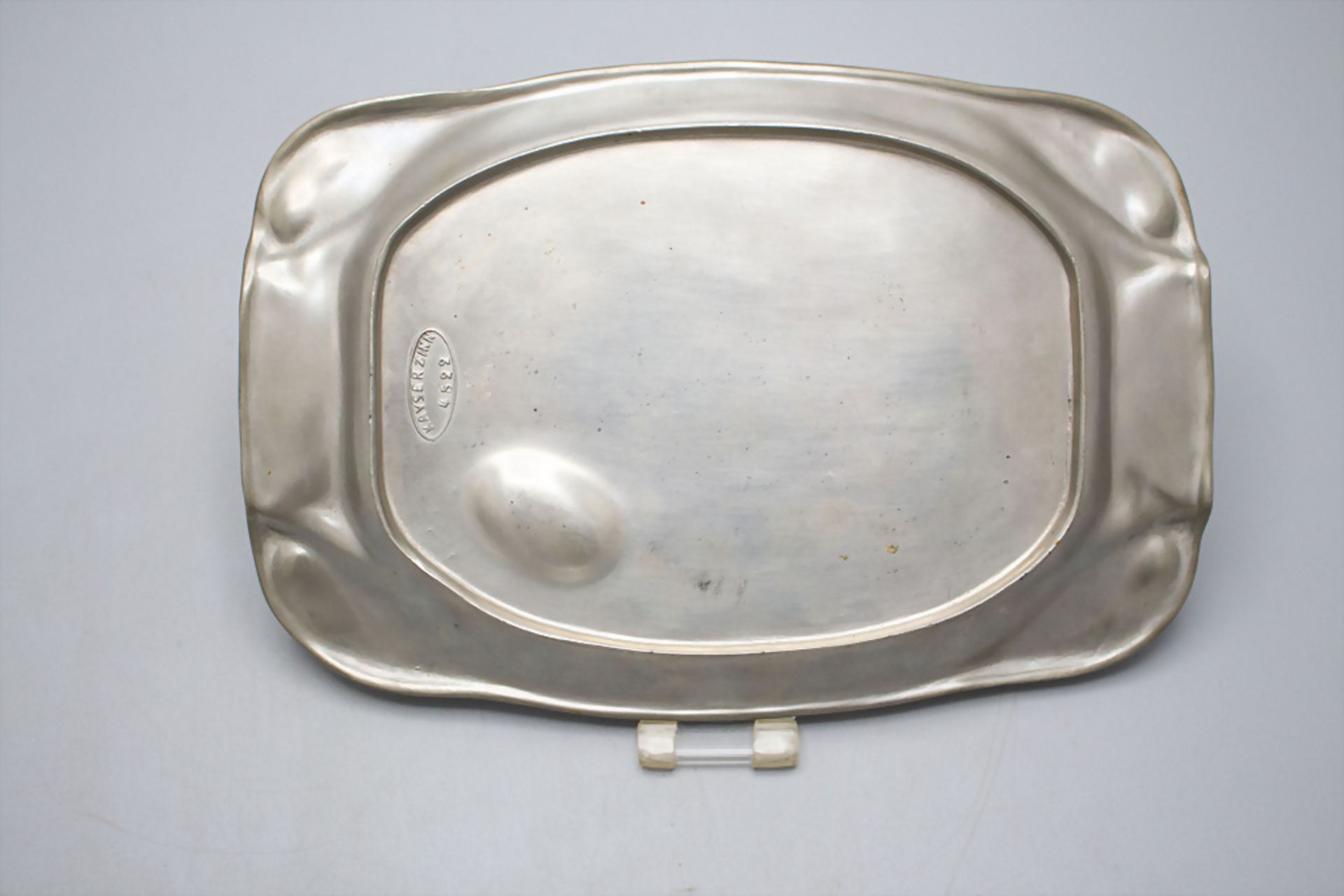 Jugendstil Ei-Tablett / An Art Nouveau egg tray, Kayserzinn, Krefeld, um 1905 - Bild 2 aus 3