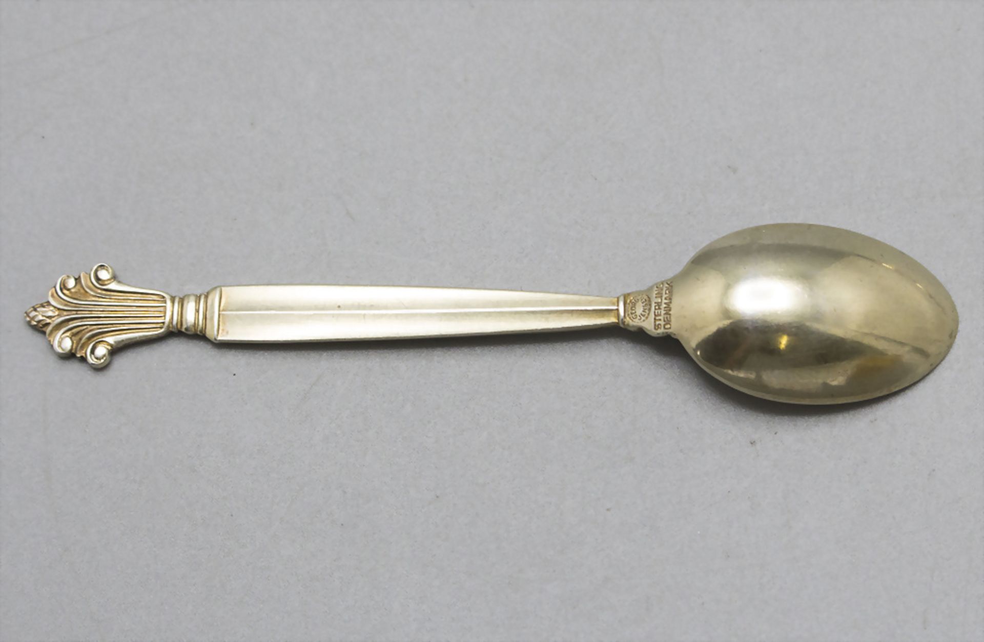 6 Mokkalöffel 'Acanthus / Königin / Dronning' / 6 mocha spoons 'Acanthus', Georg Jensen, ... - Image 3 of 4