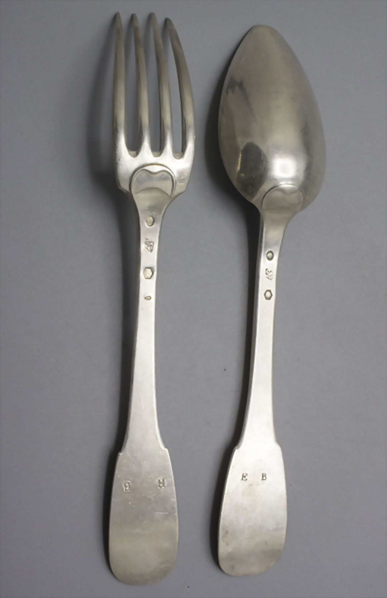 23 Teile Restbesteck / 23 pieces of silver cutlery, Marseille, 1770-1820 - Image 12 of 17