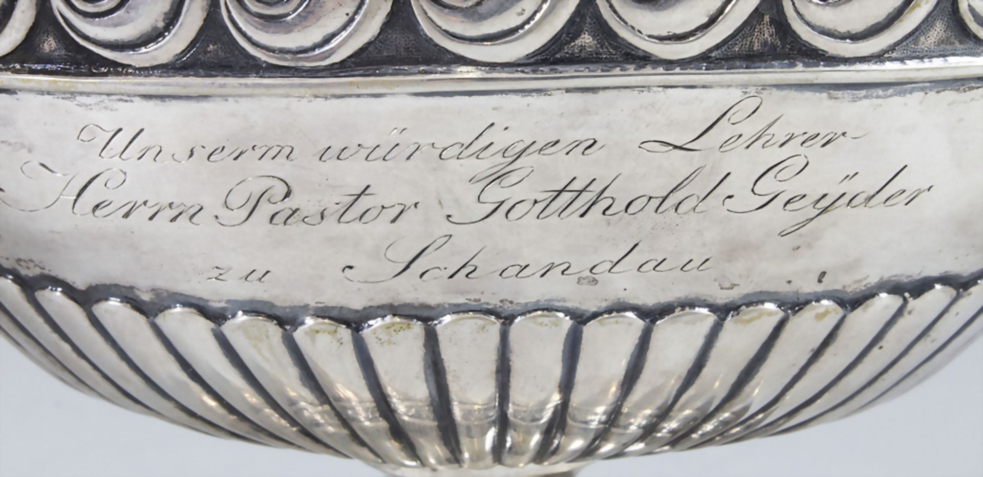 Konfekt Anbietschale / A silver footed compote, wohl Johann Gottlieb Jaeckel, Leipzig, um 1814 - Bild 9 aus 9