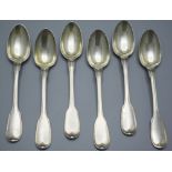 6 Löffel / 6 cuillères en argent massif / 6 silver spoons, Francois Daniel Imlin, Straßburg / ...