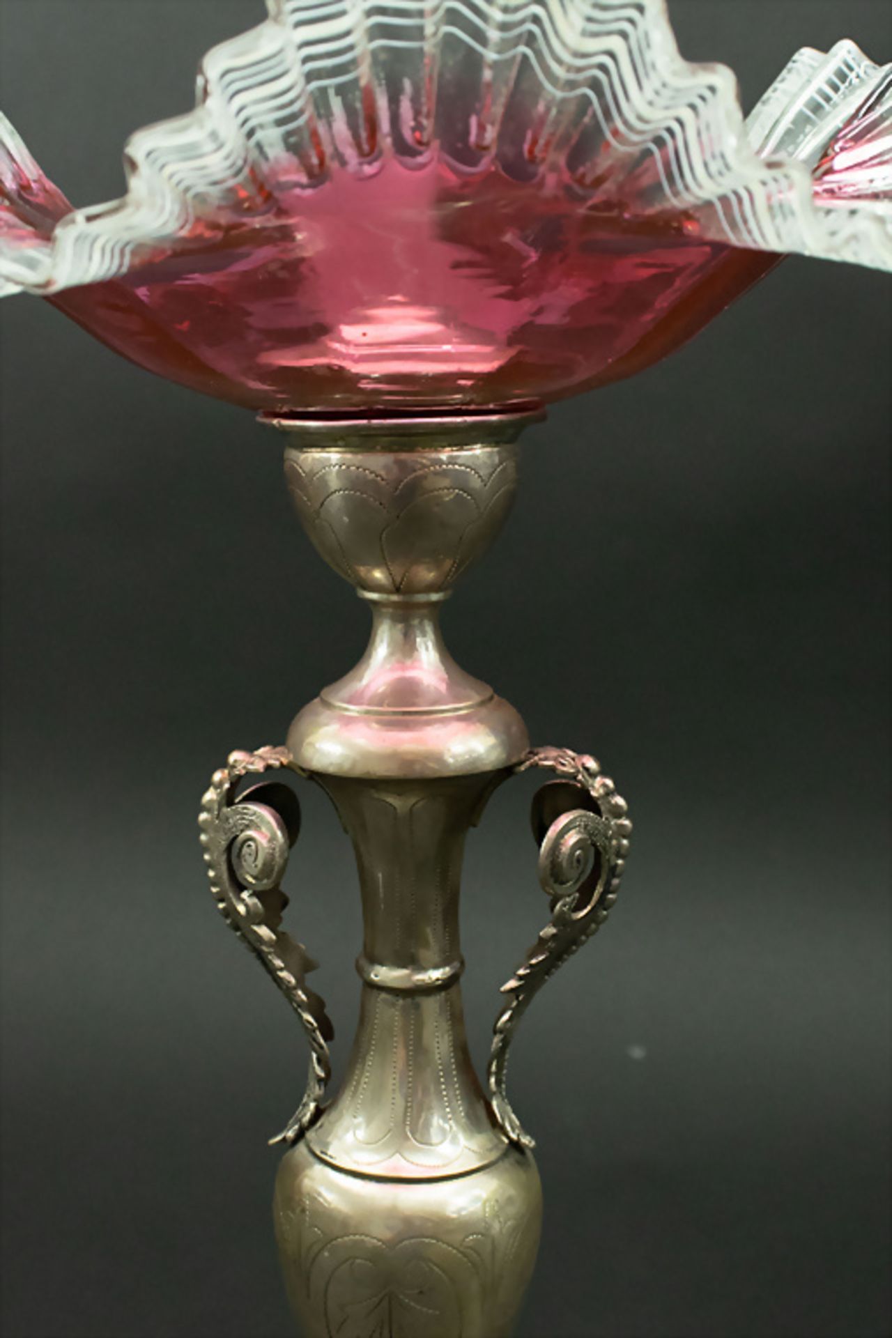 Obstschale / A ilver fruir bowl, Wien, um 1870 - Bild 5 aus 9