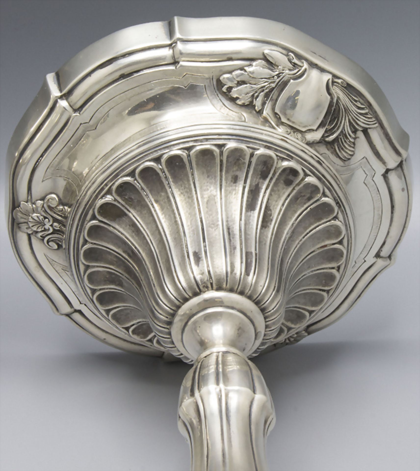 Paar Louis-Seize Kerzenleuchter / Paire de bougeoirs en argent massif, Paris, um 1900 - Image 4 of 8